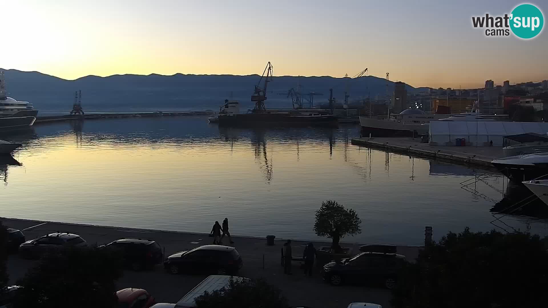 The Riva and Marina in Rijeka  – Live Webcam Croatia