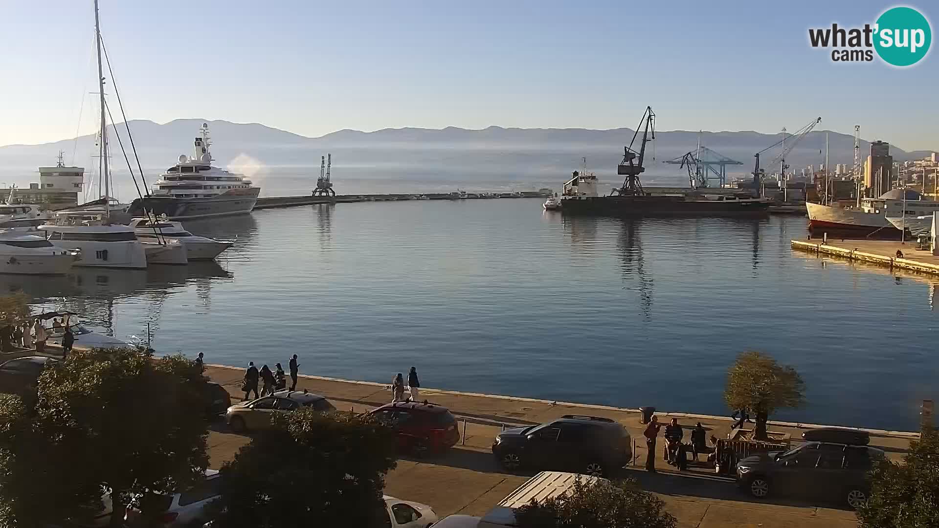 Die Riva und Marina in Rijeka – Live Webcam Kroatien