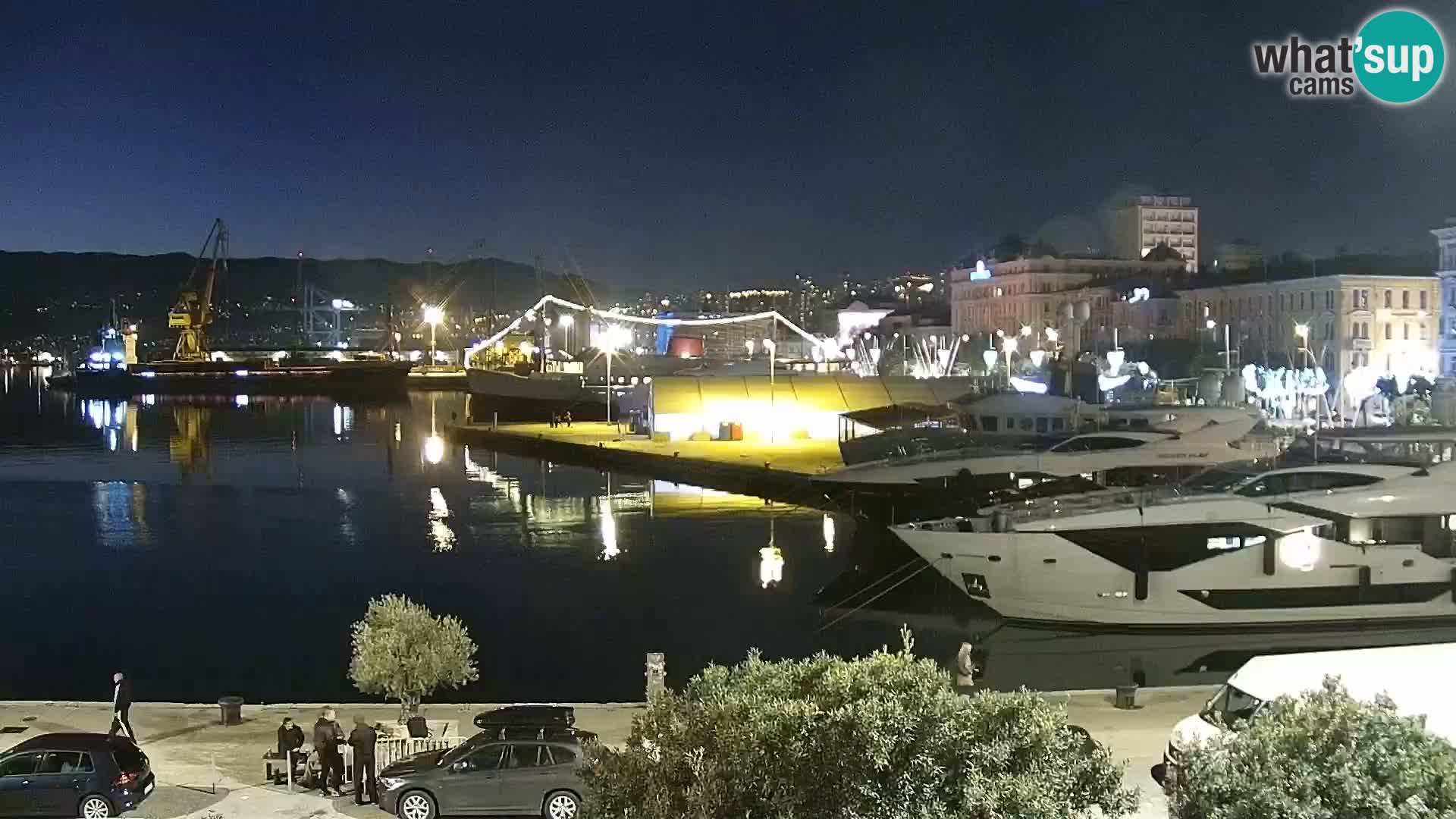 The Riva and Marina in Rijeka  – Live Webcam Croatia