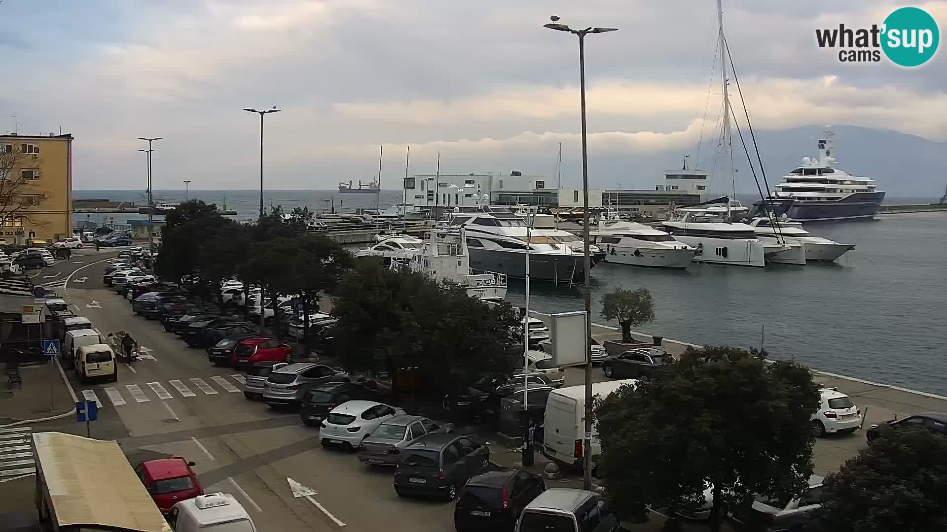 The Riva and Marina in Rijeka  – Live Webcam Croatia