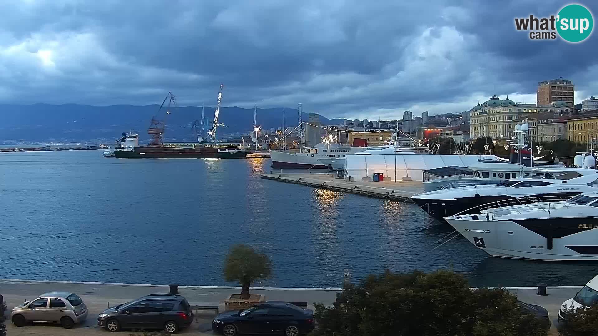 Die Riva und Marina in Rijeka – Live Webcam Kroatien