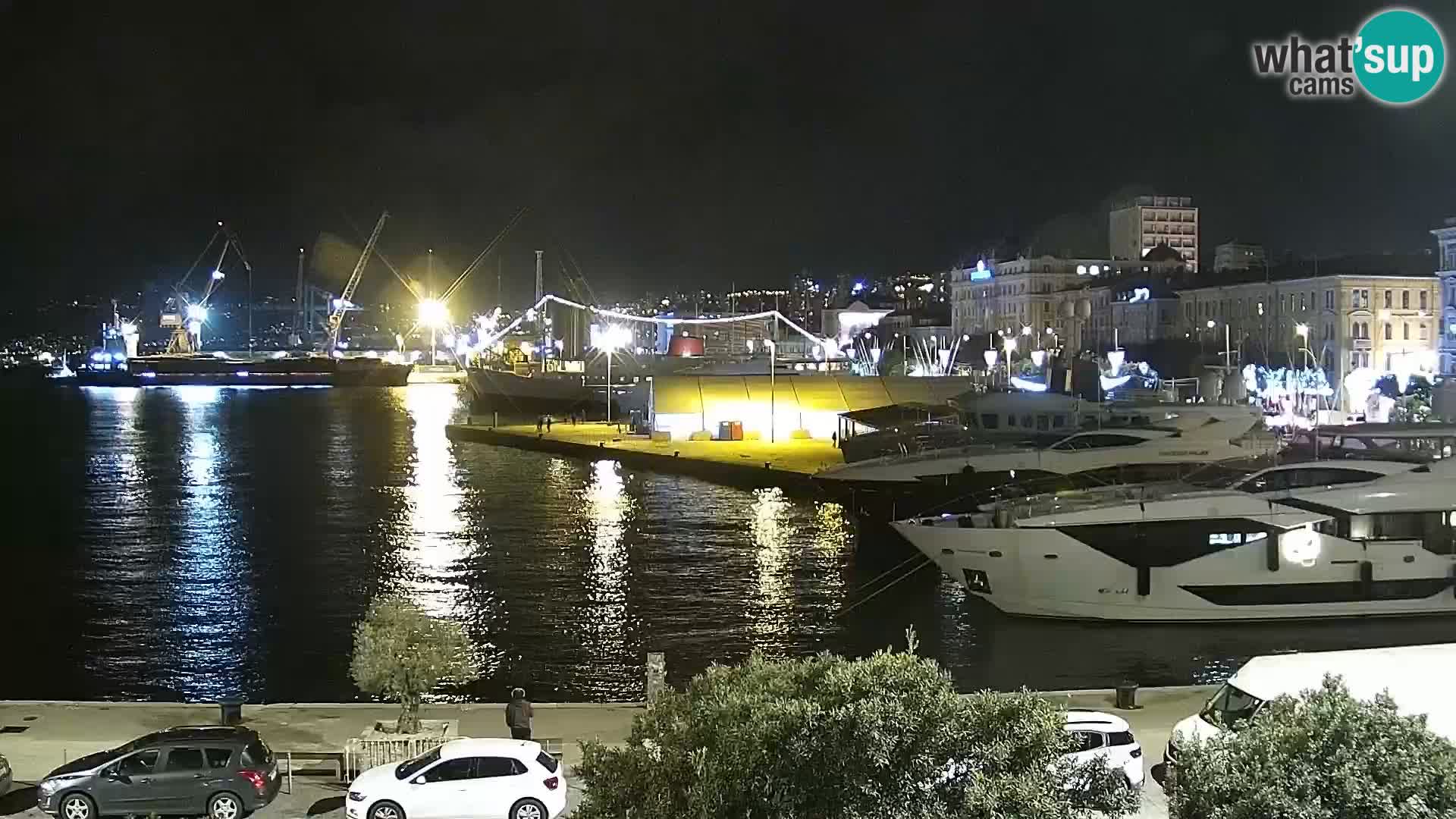 La Riva et Marina à Rijeka – Live Webcam Croatie