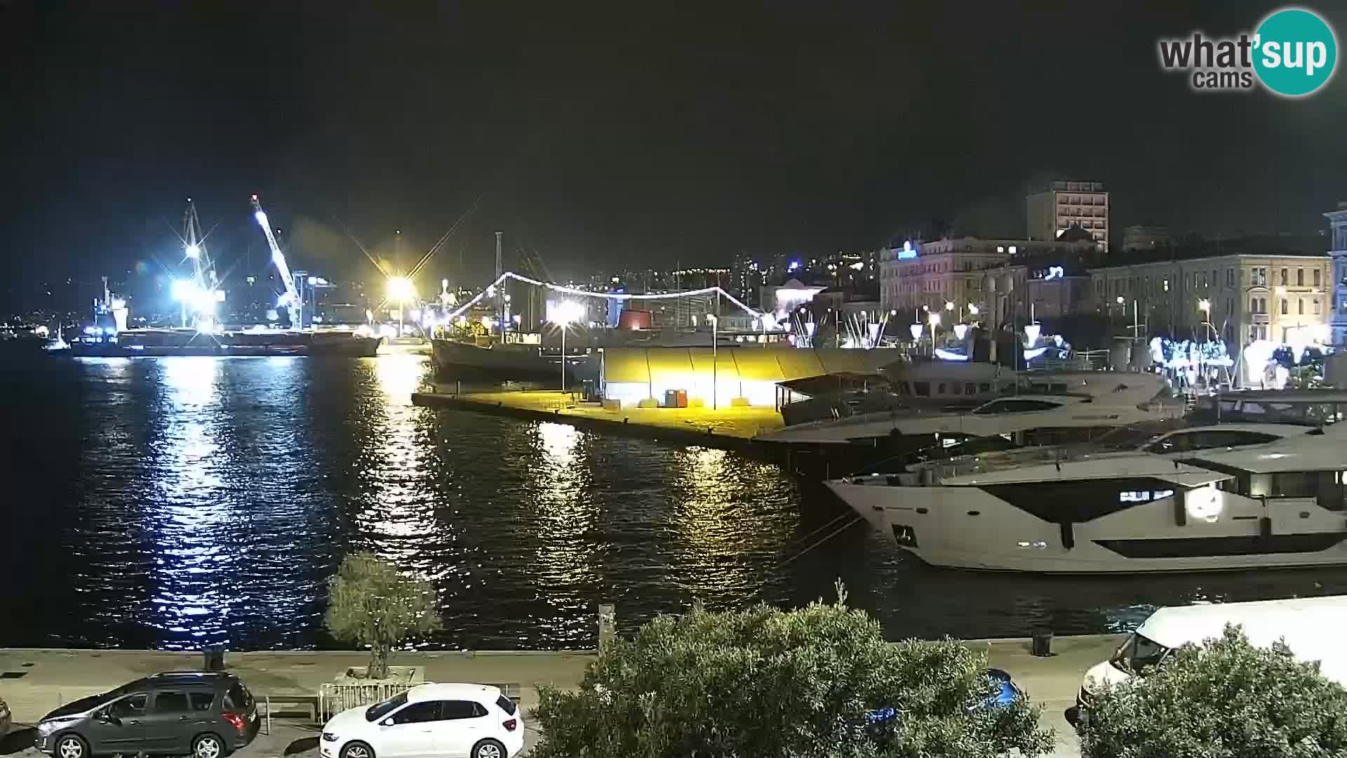 The Riva and Marina in Rijeka  – Live Webcam Croatia