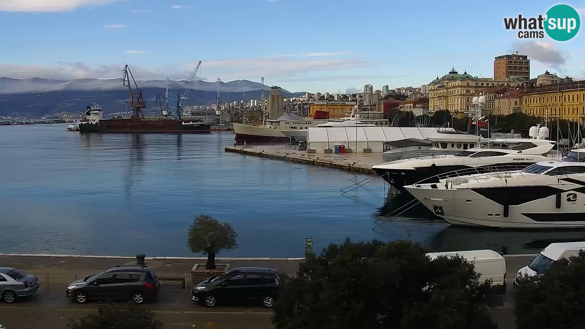 La Riva e la Marina a Rijeka (Fiume) – Live Webcam Croazia