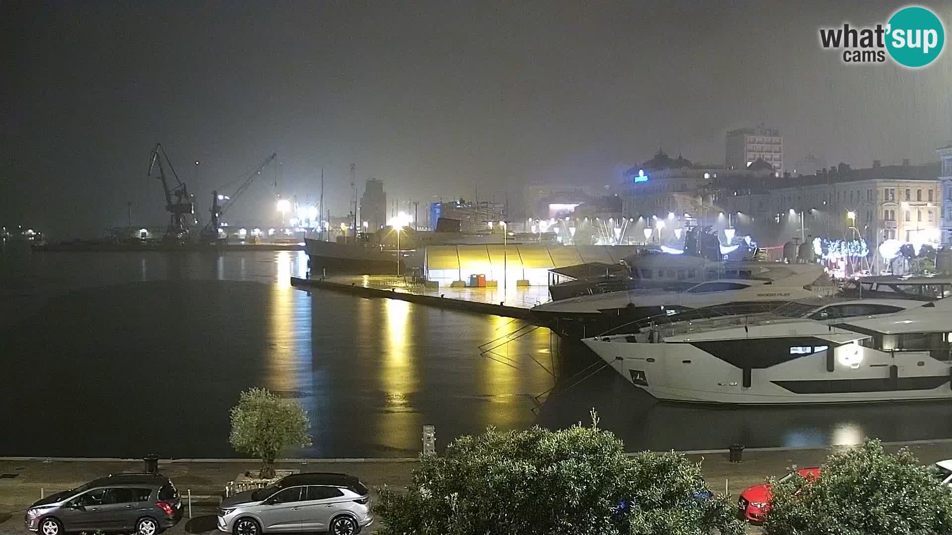 The Riva and Marina in Rijeka  – Live Webcam Croatia