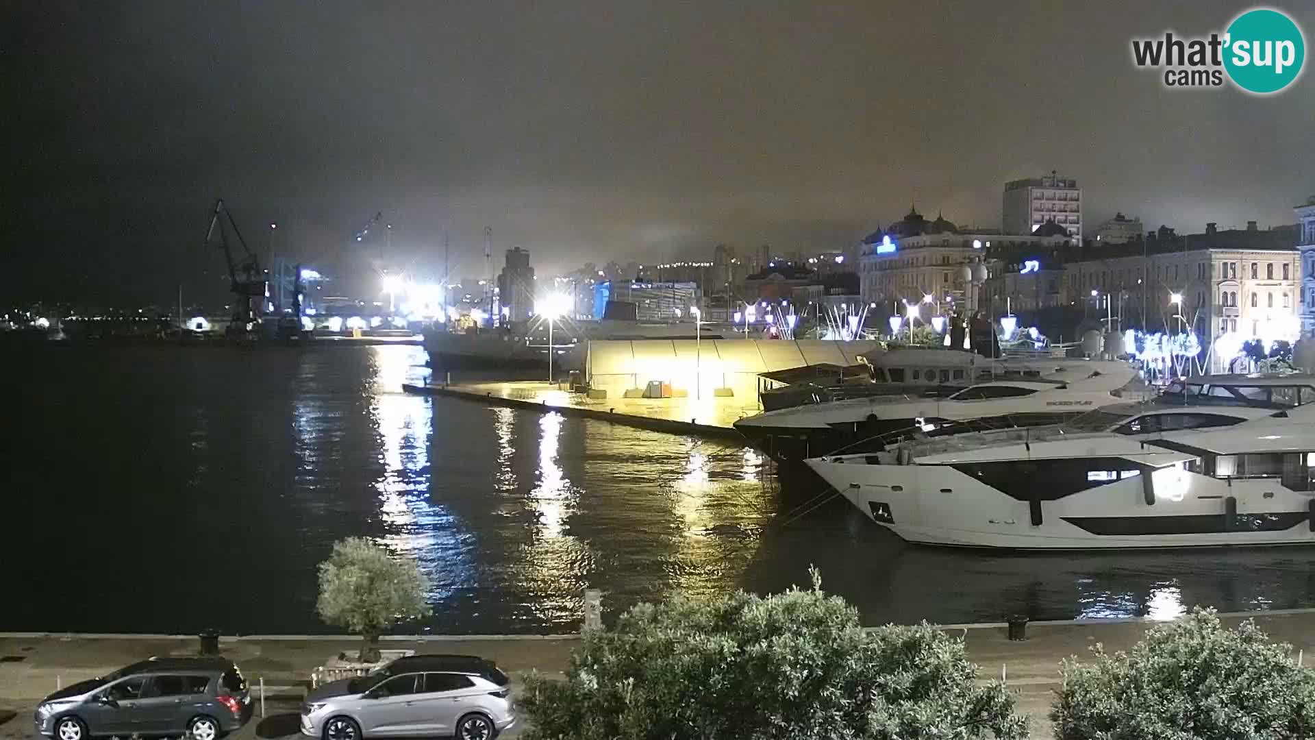 The Riva and Marina in Rijeka  – Live Webcam Croatia