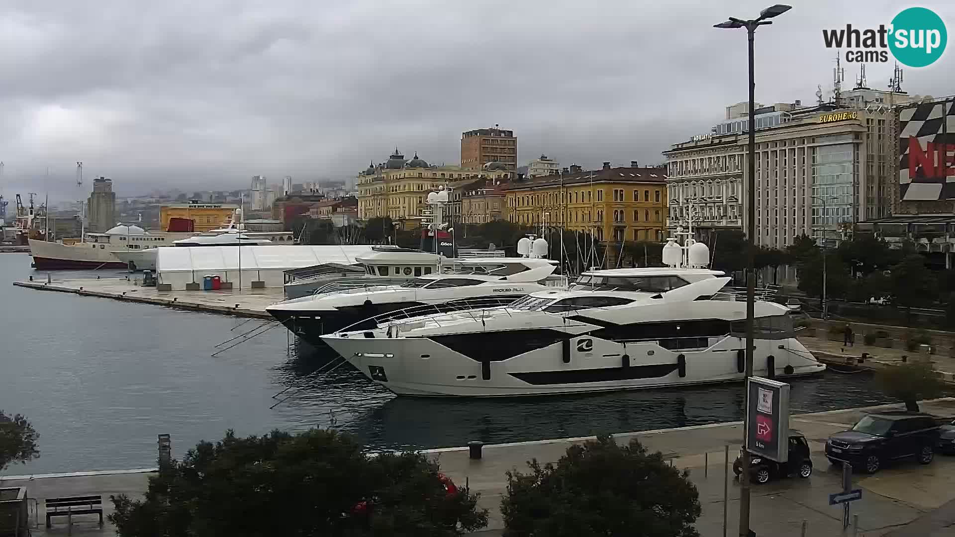 The Riva and Marina in Rijeka  – Live Webcam Croatia