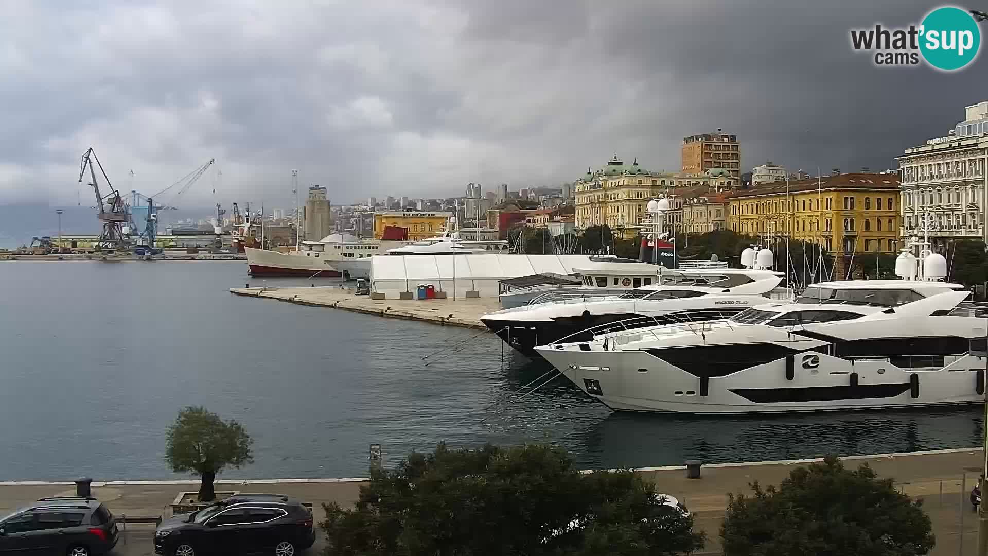 The Riva and Marina in Rijeka  – Live Webcam Croatia