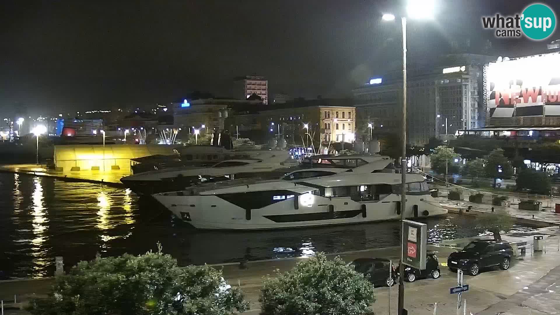 The Riva and Marina in Rijeka  – Live Webcam Croatia