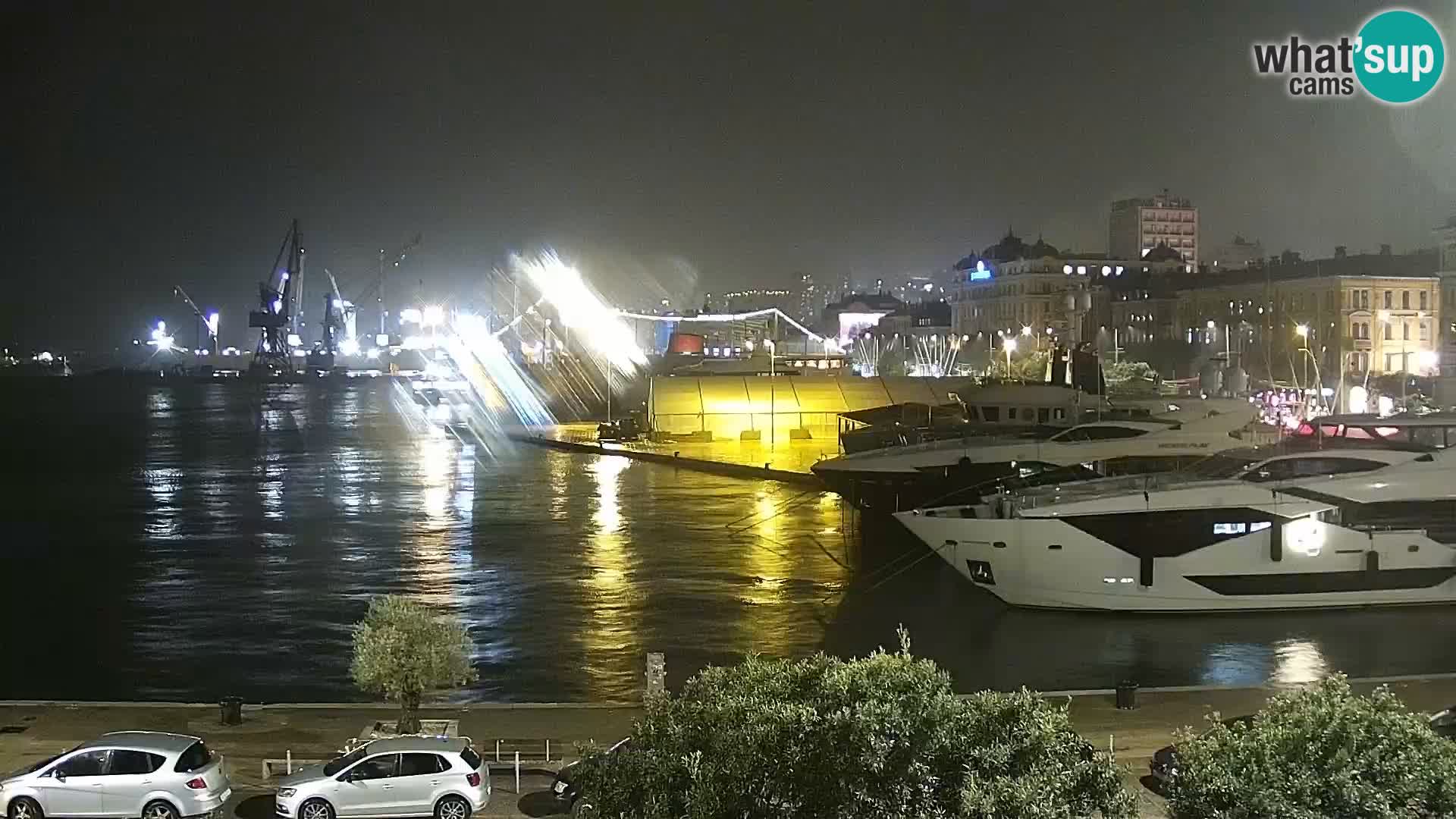 La Riva et Marina à Rijeka – Live Webcam Croatie