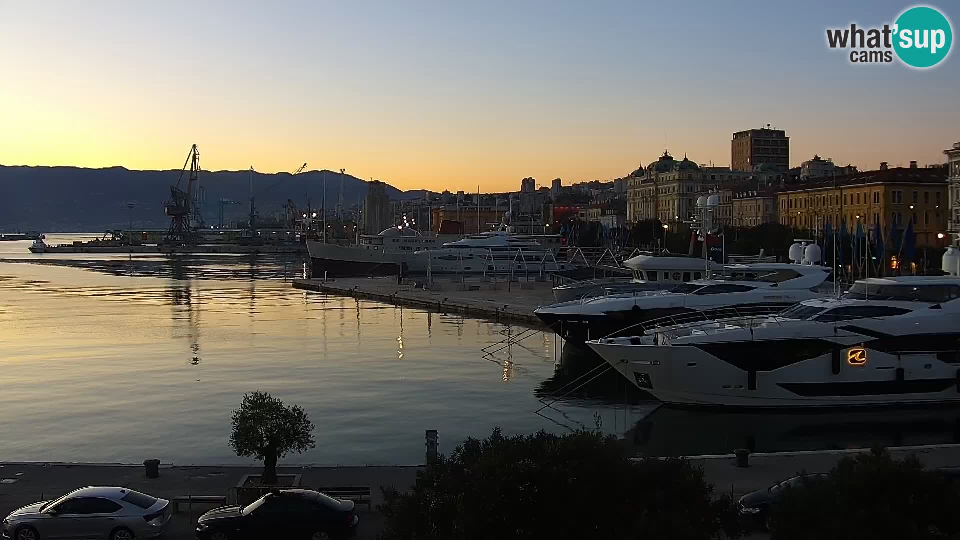 The Riva and Marina in Rijeka  – Live Webcam Croatia