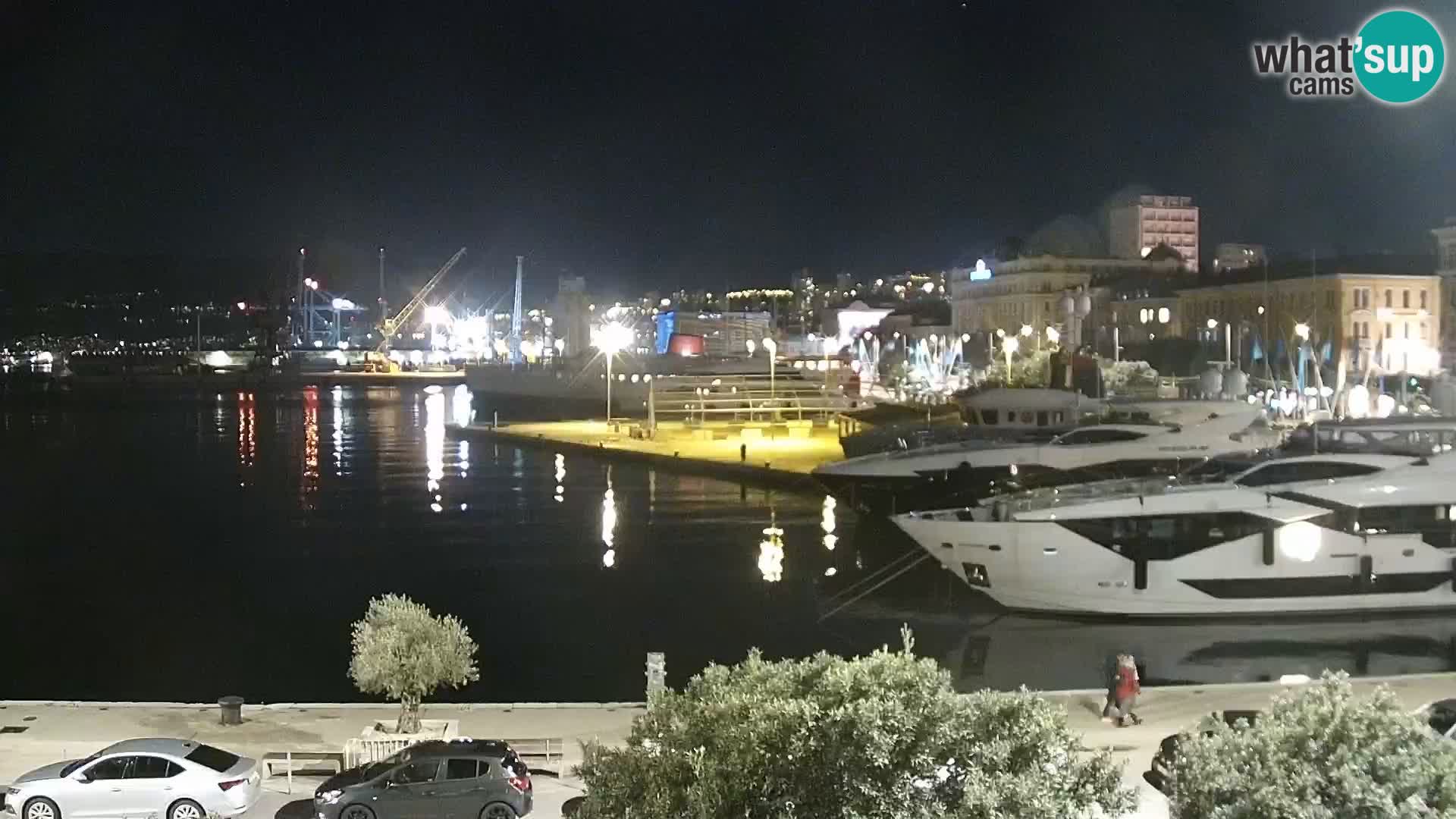 The Riva and Marina in Rijeka  – Live Webcam Croatia