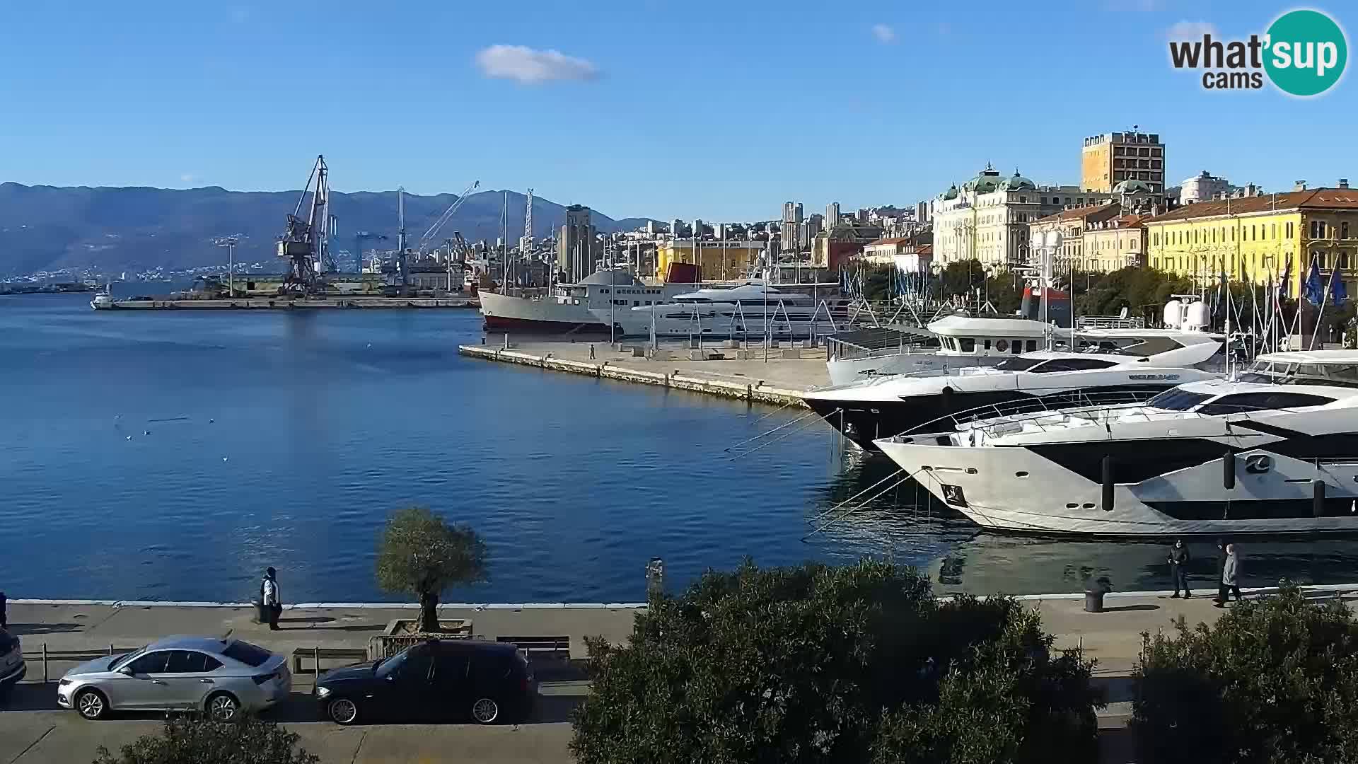 The Riva and Marina in Rijeka  – Live Webcam Croatia