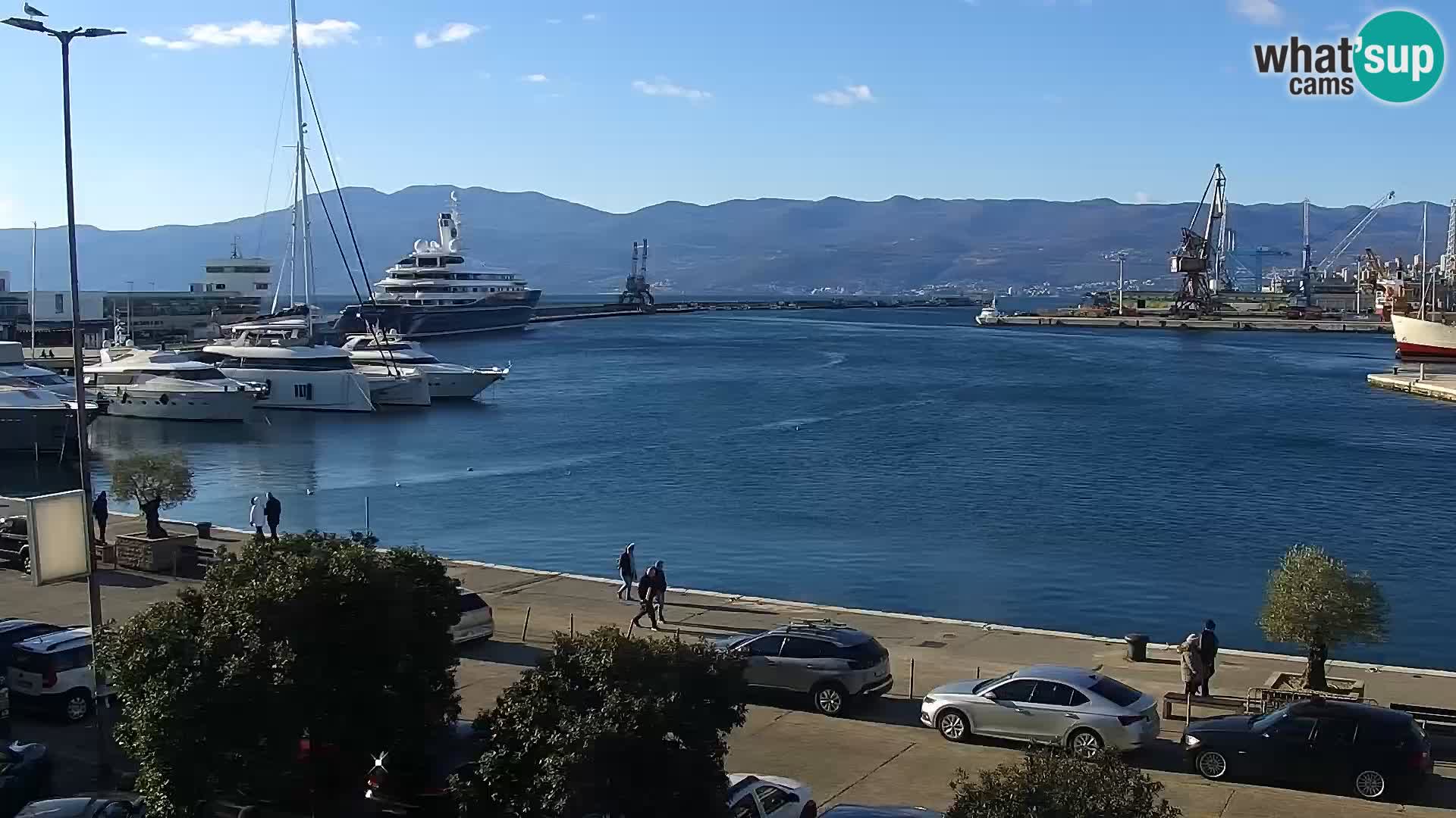 The Riva and Marina in Rijeka  – Live Webcam Croatia