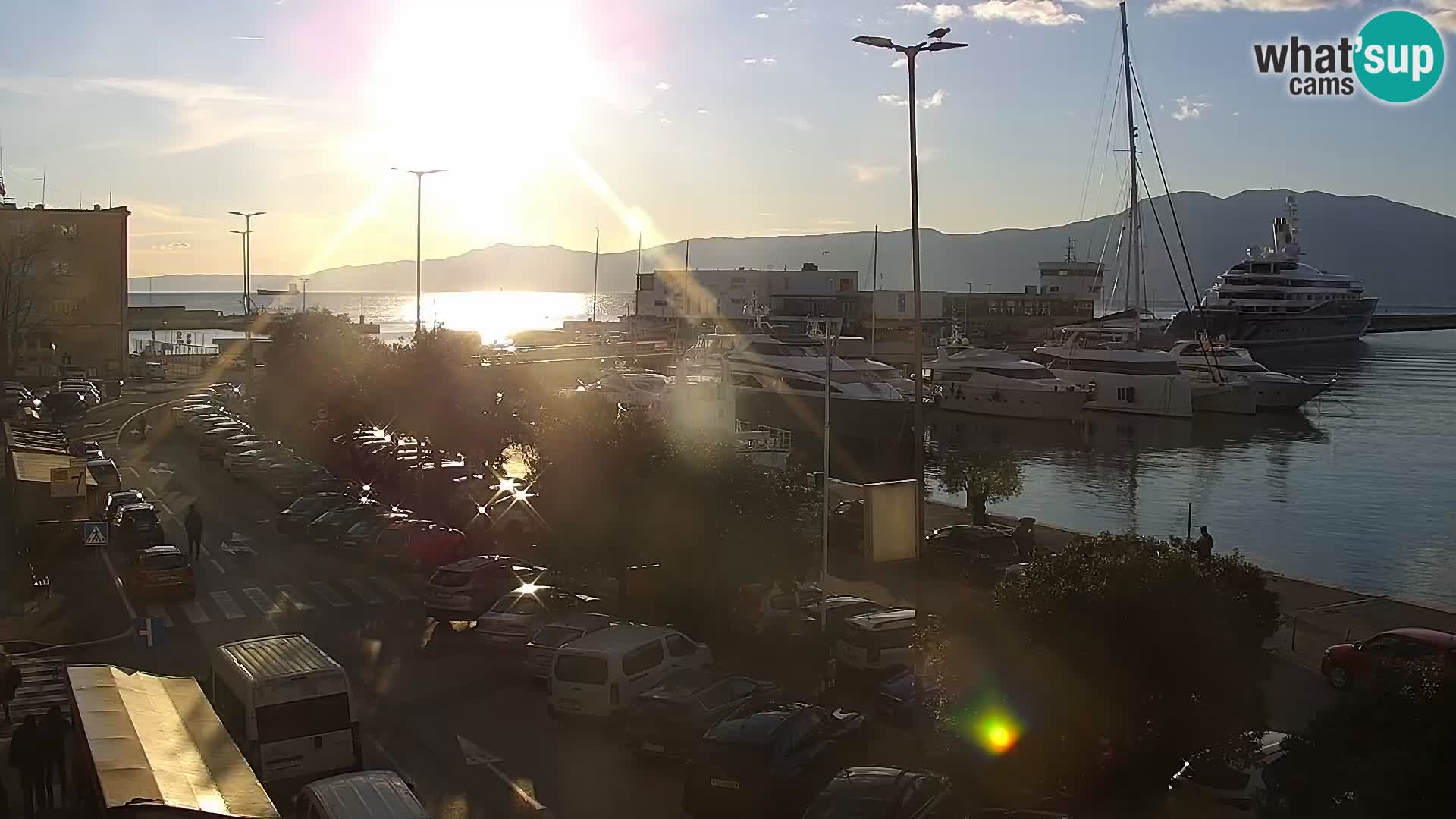 The Riva and Marina in Rijeka  – Live Webcam Croatia