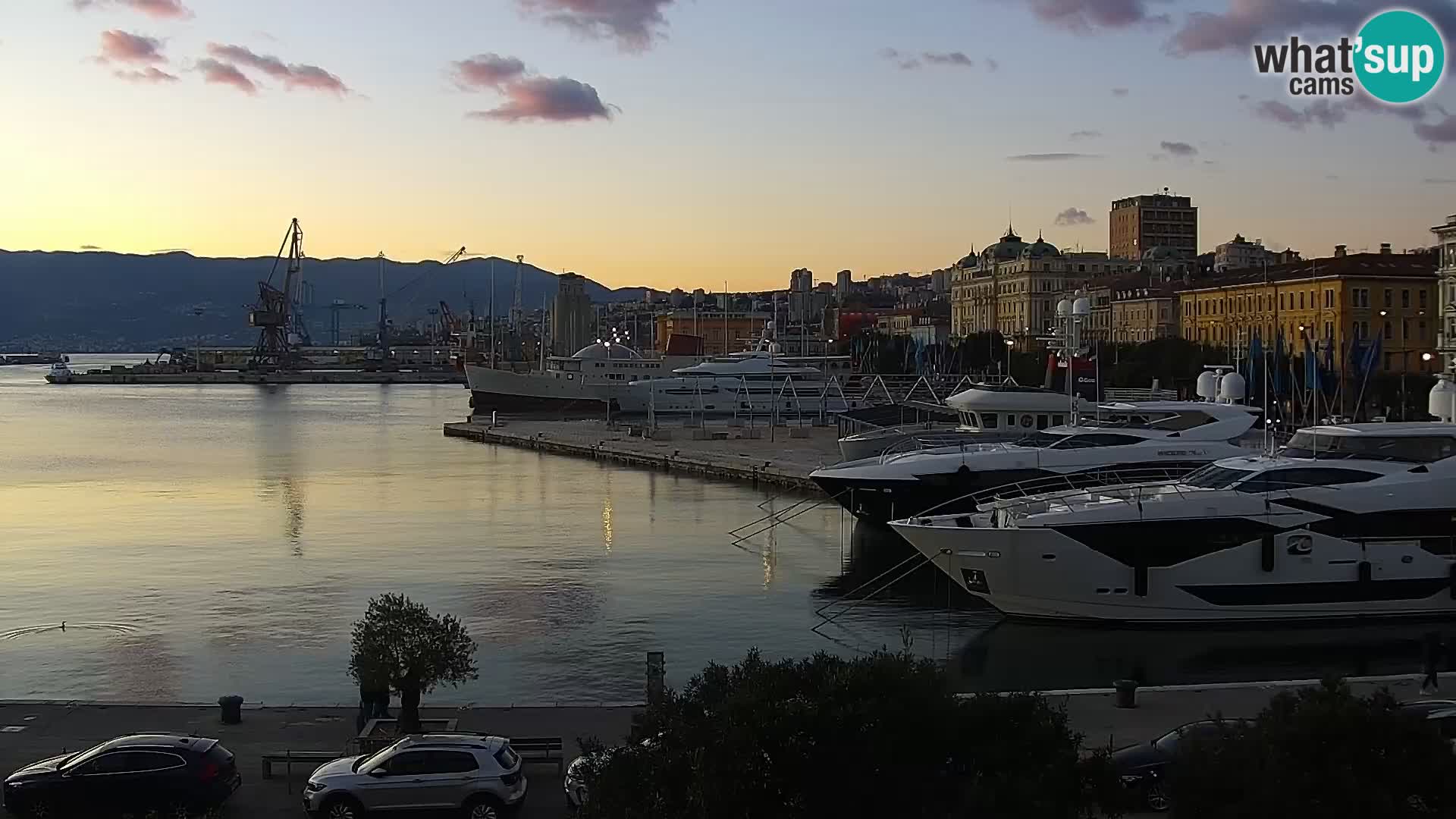 The Riva and Marina in Rijeka  – Live Webcam Croatia