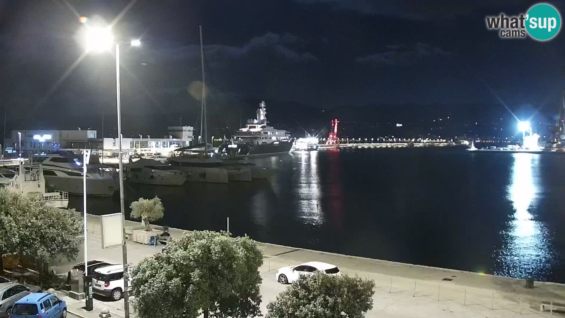 The Riva and Marina in Rijeka  – Live Webcam Croatia