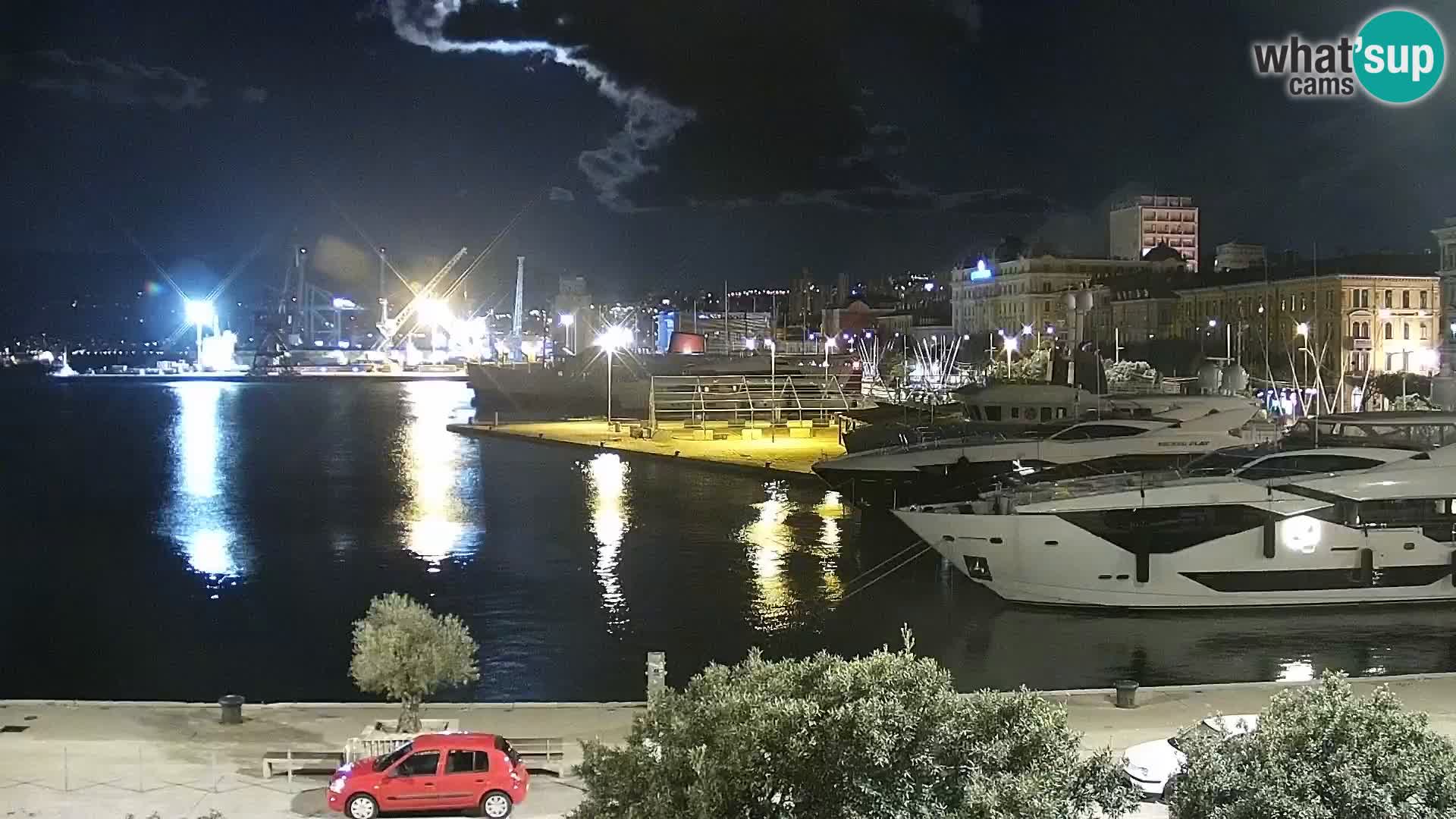 Die Riva und Marina in Rijeka – Live Webcam Kroatien