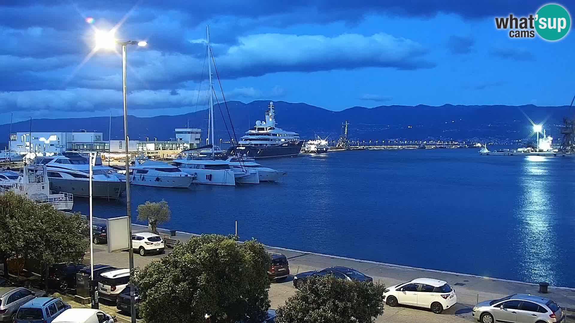 The Riva and Marina in Rijeka  – Live Webcam Croatia