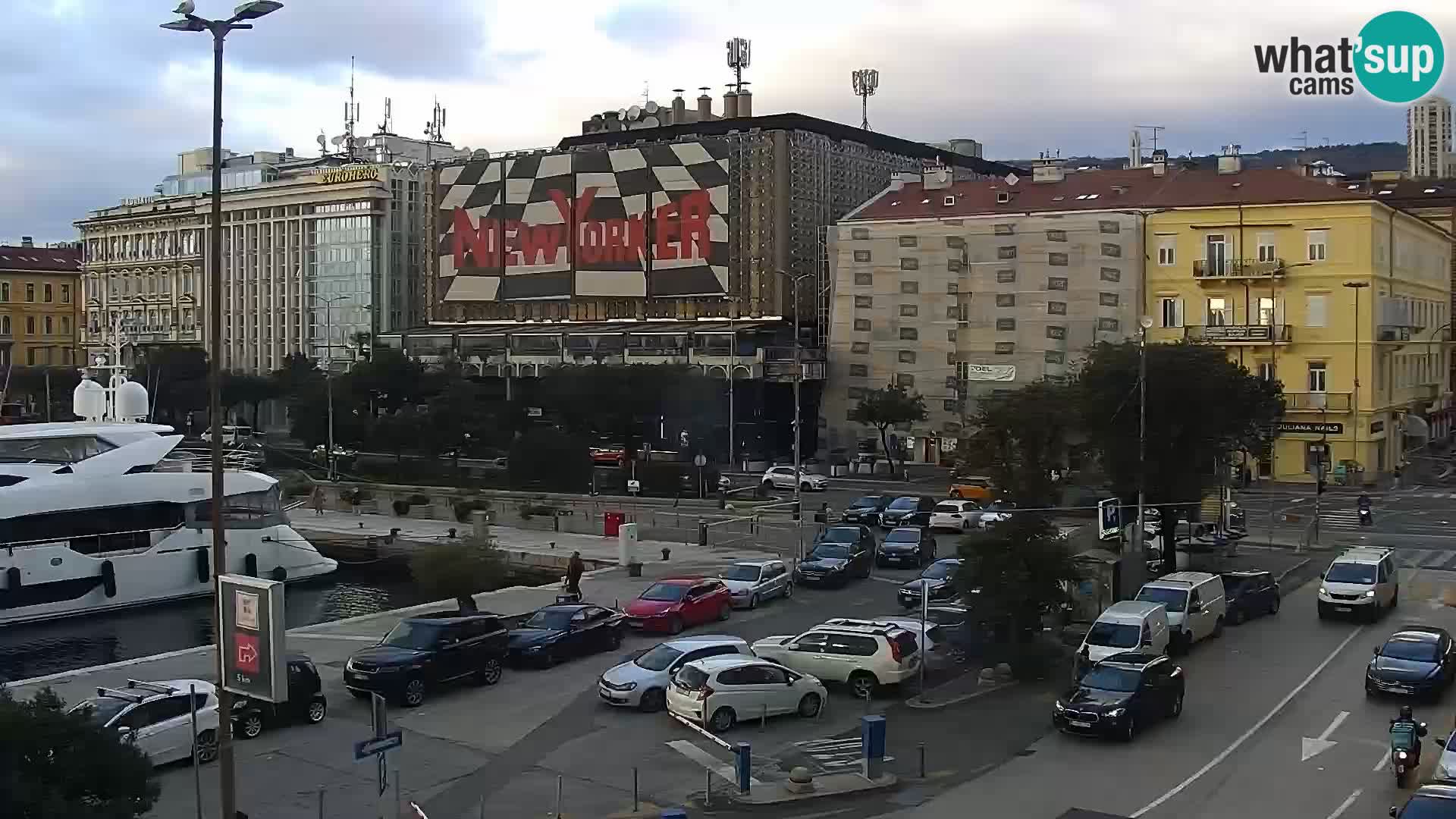 The Riva and Marina in Rijeka  – Live Webcam Croatia