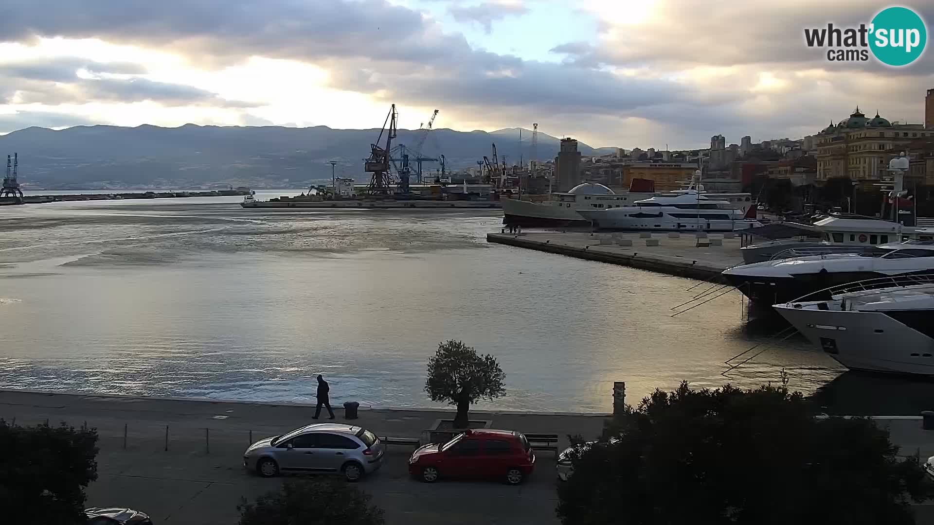 The Riva and Marina in Rijeka  – Live Webcam Croatia