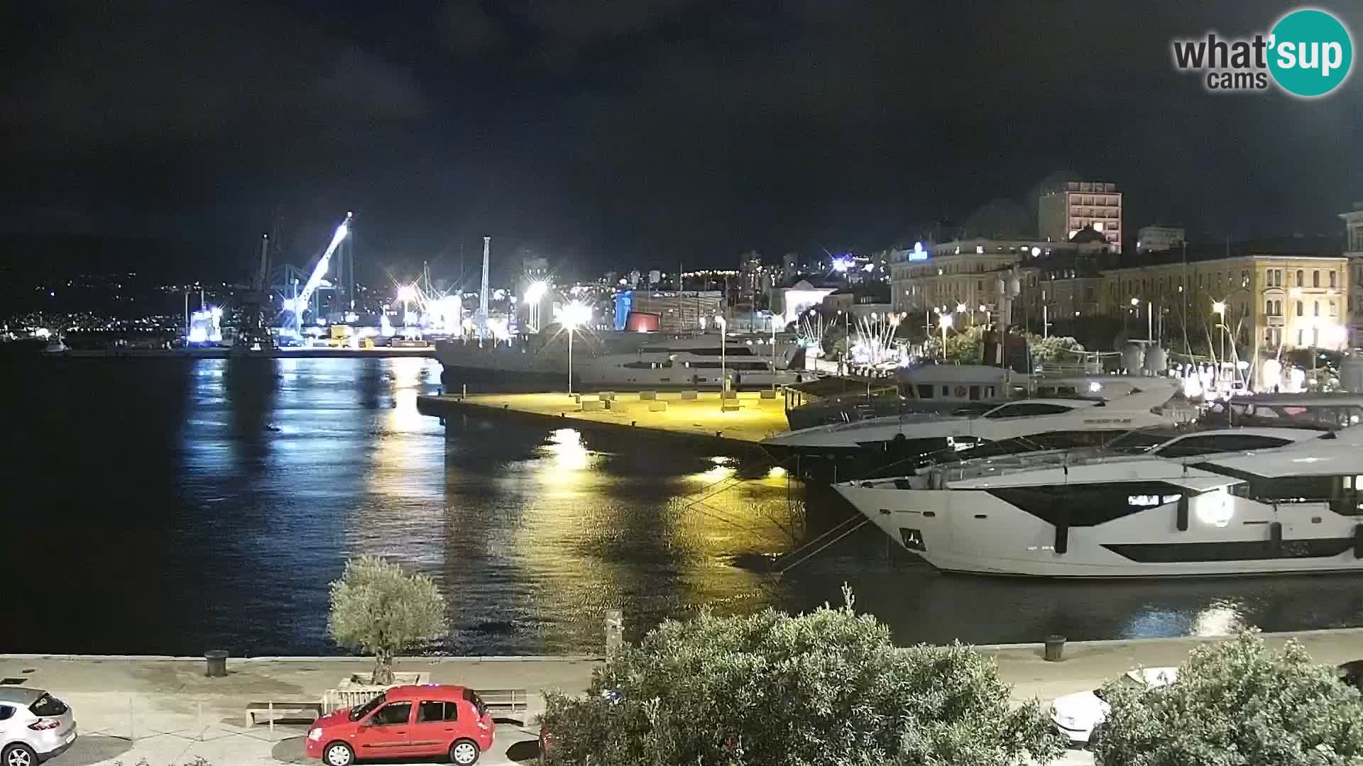 The Riva and Marina in Rijeka  – Live Webcam Croatia