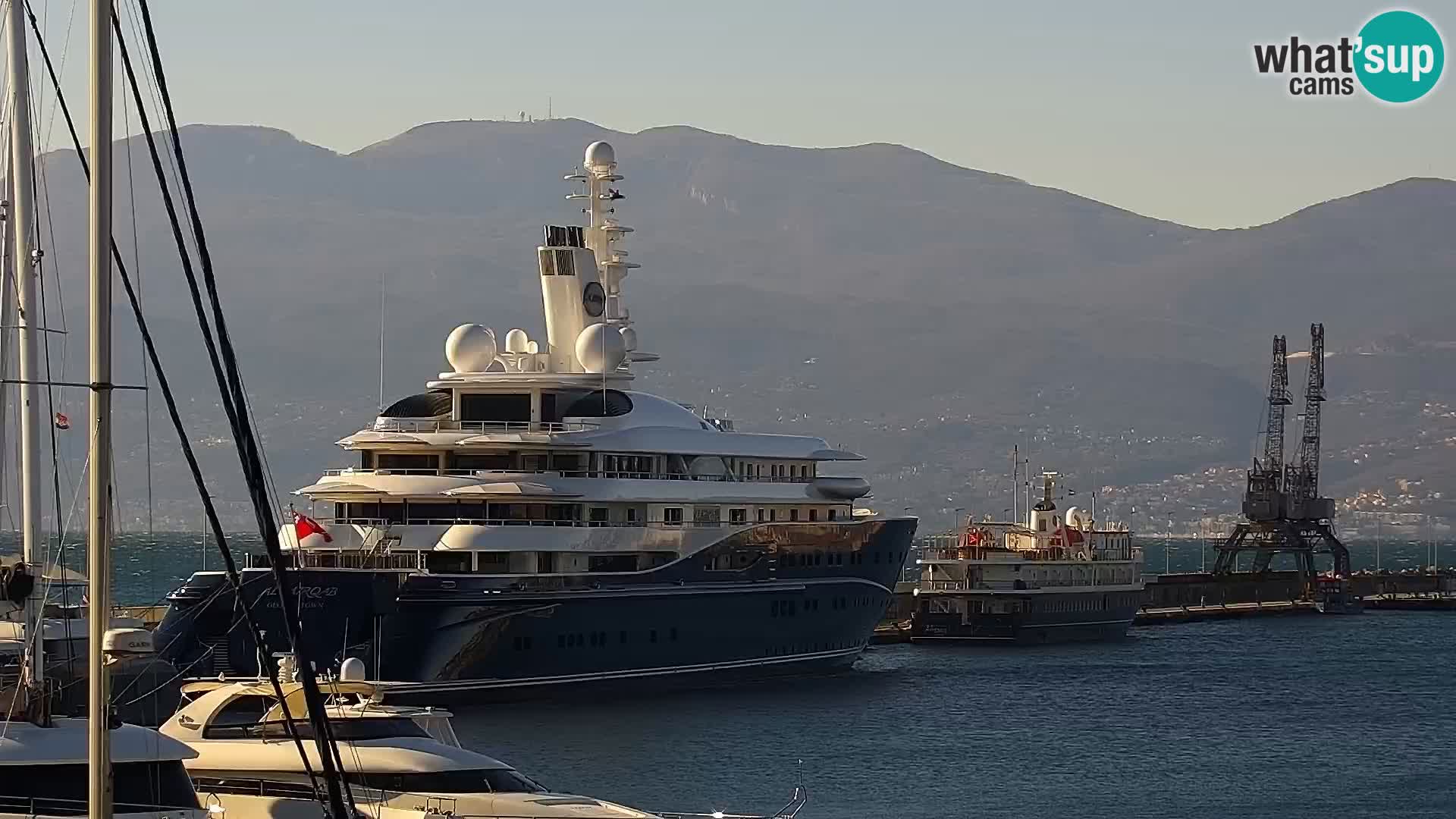 The Riva and Marina in Rijeka  – Live Webcam Croatia