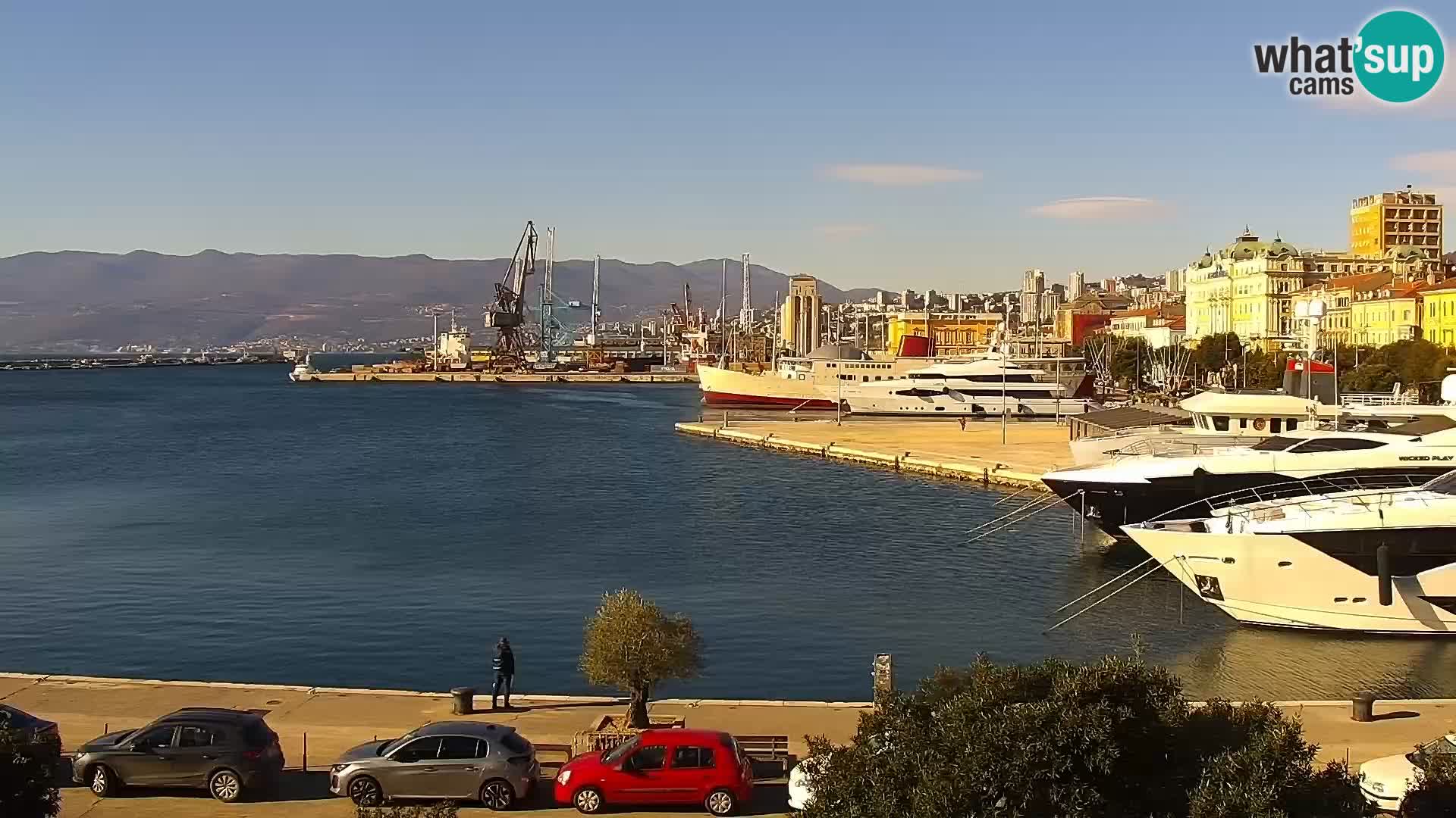 The Riva and Marina in Rijeka  – Live Webcam Croatia