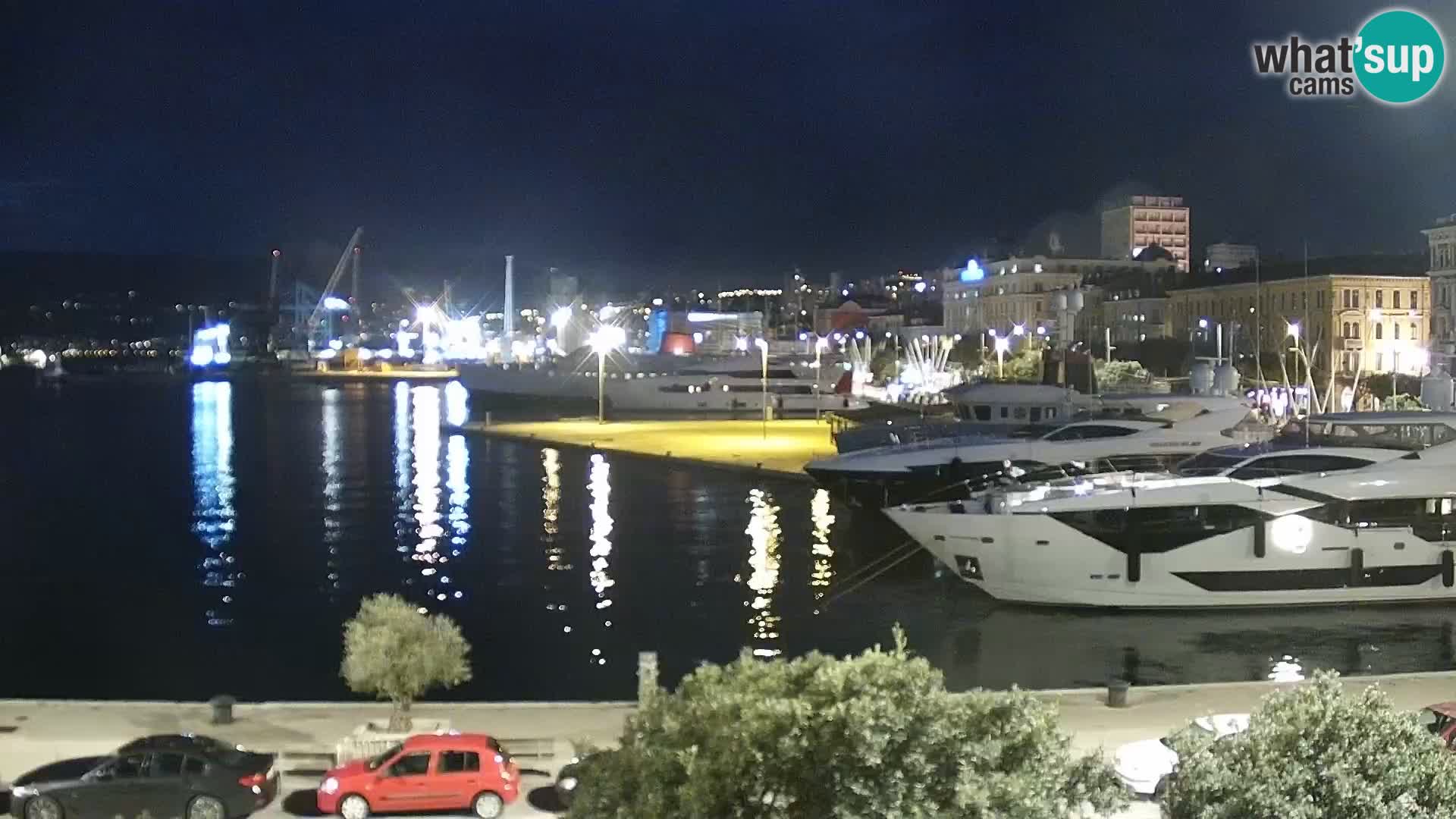 The Riva and Marina in Rijeka  – Live Webcam Croatia