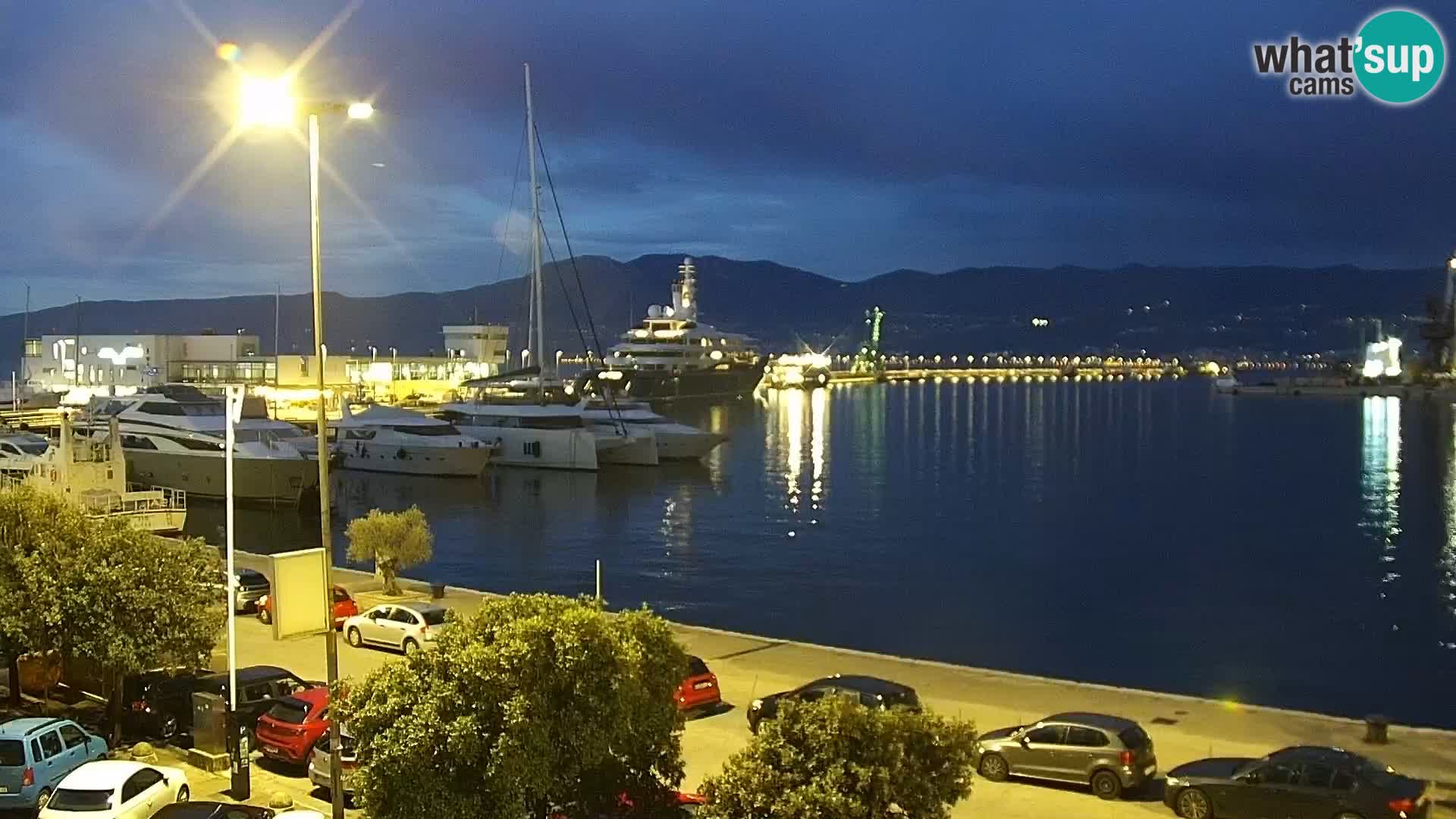 The Riva and Marina in Rijeka  – Live Webcam Croatia