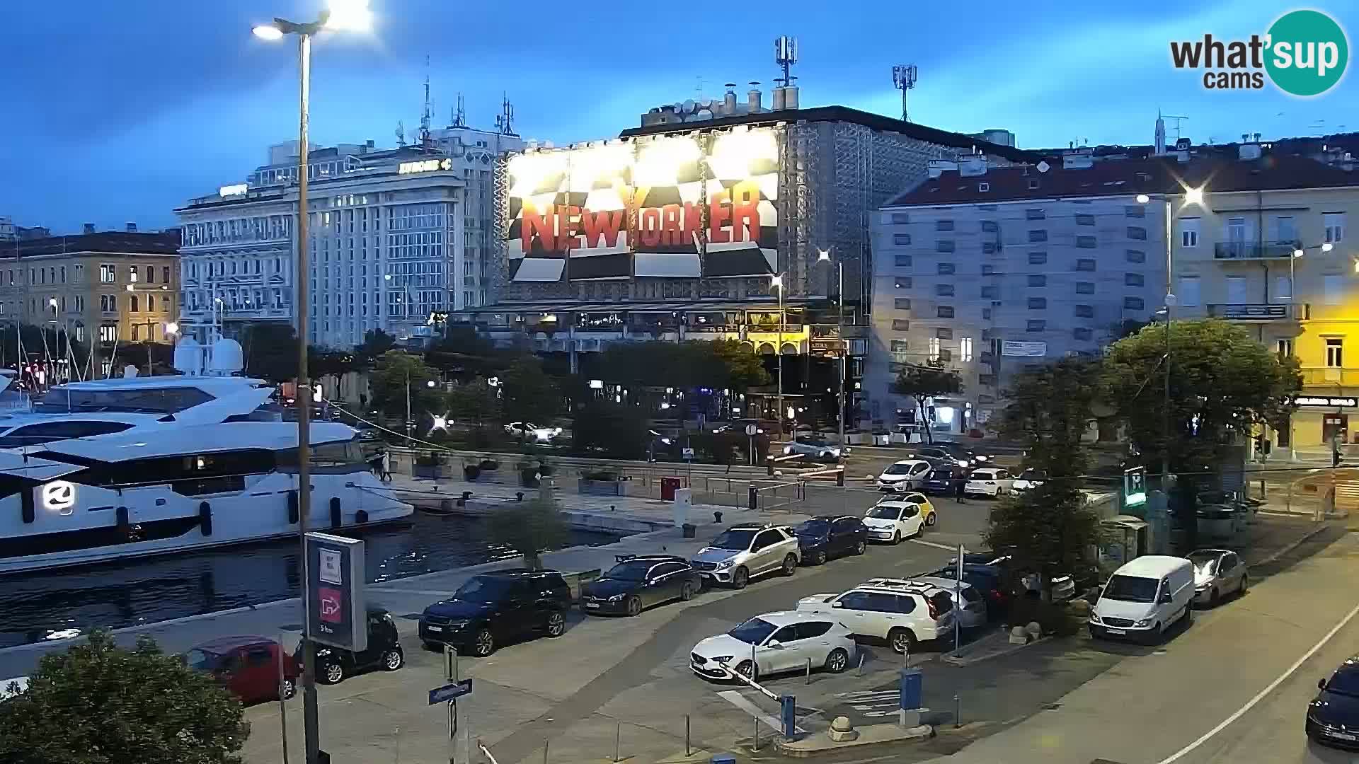 The Riva and Marina in Rijeka  – Live Webcam Croatia