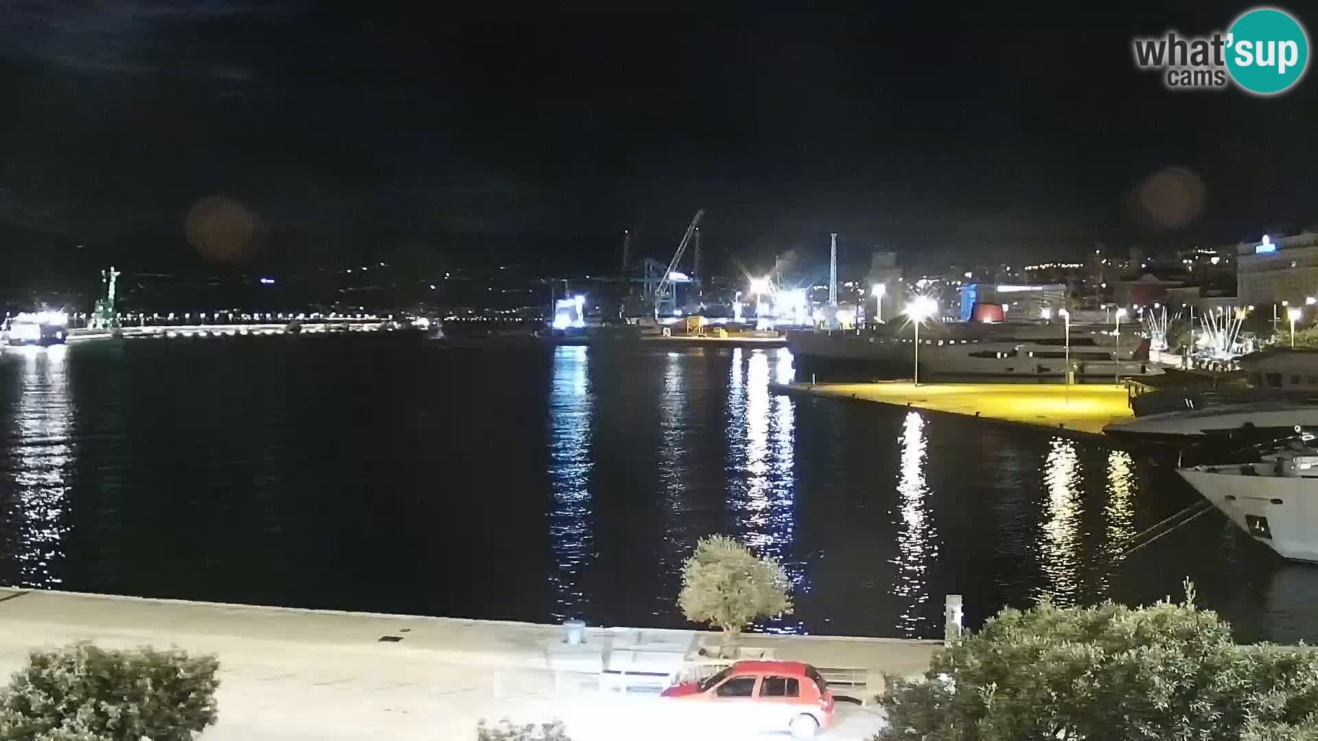 The Riva and Marina in Rijeka  – Live Webcam Croatia