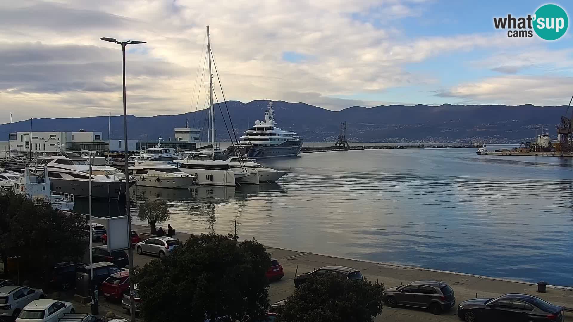 The Riva and Marina in Rijeka  – Live Webcam Croatia