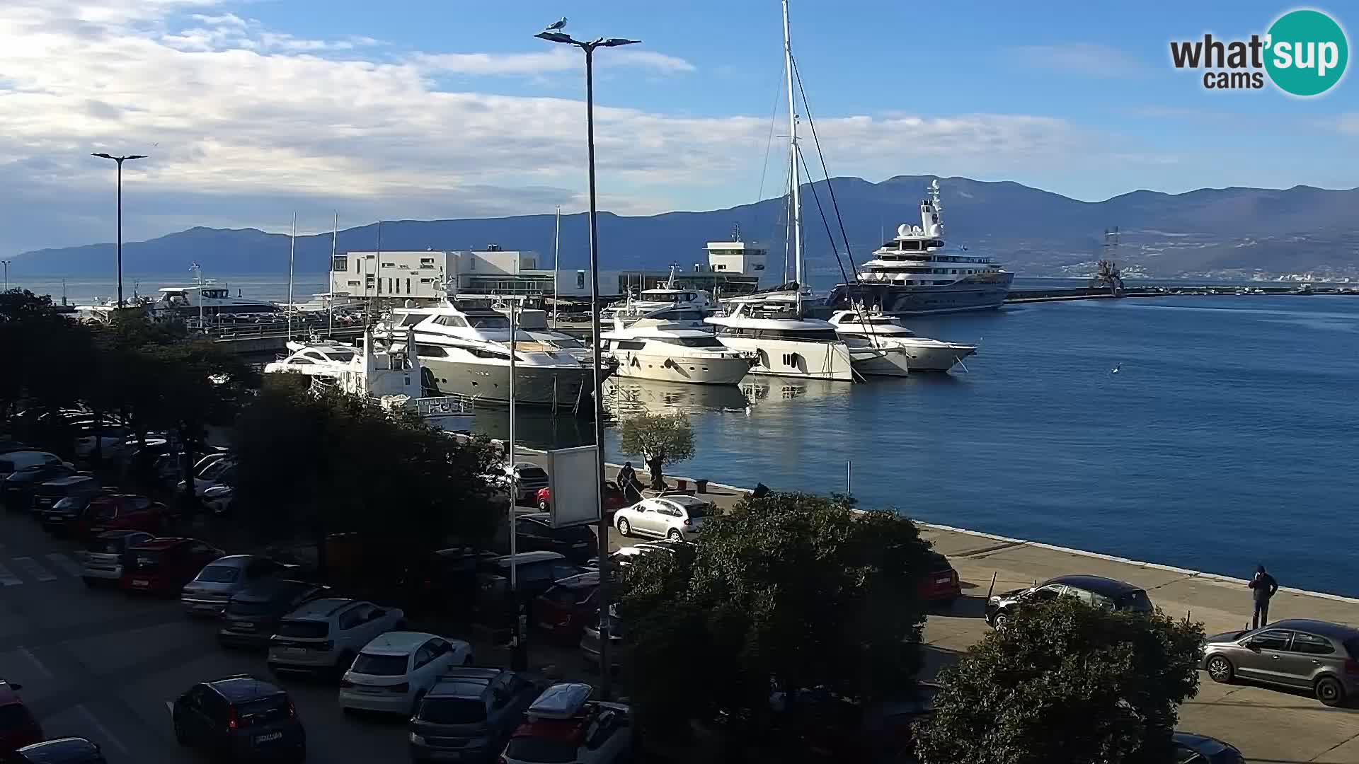 The Riva and Marina in Rijeka  – Live Webcam Croatia