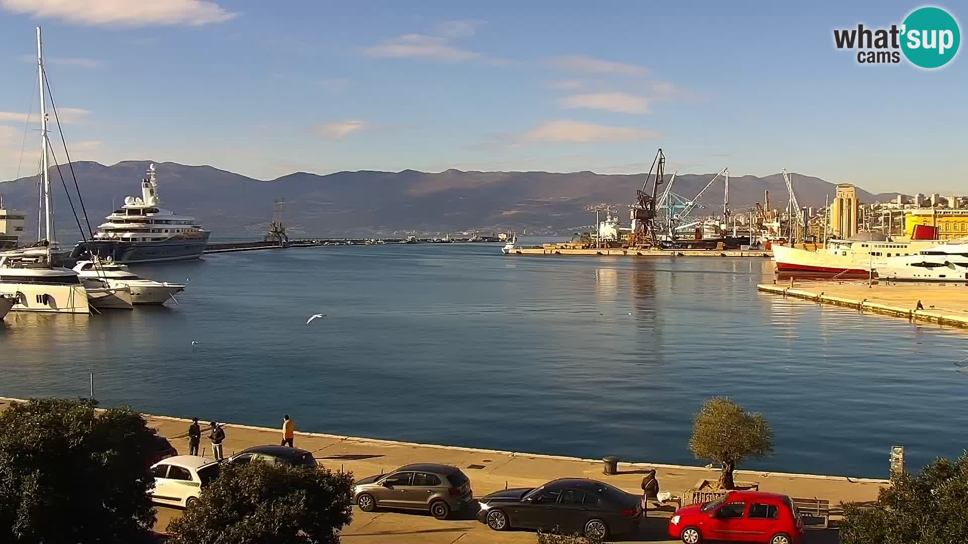 The Riva and Marina in Rijeka  – Live Webcam Croatia