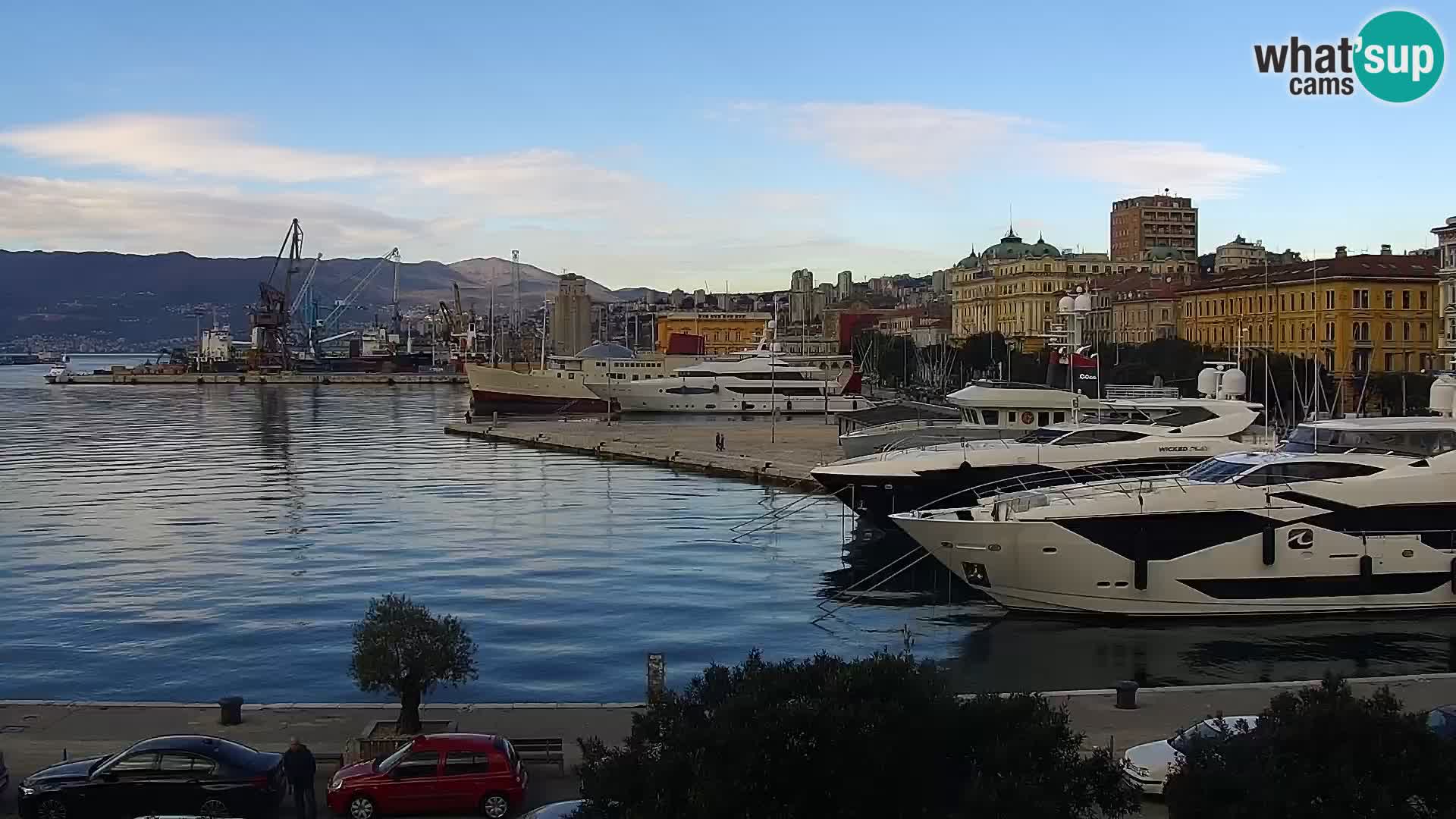 The Riva and Marina in Rijeka  – Live Webcam Croatia