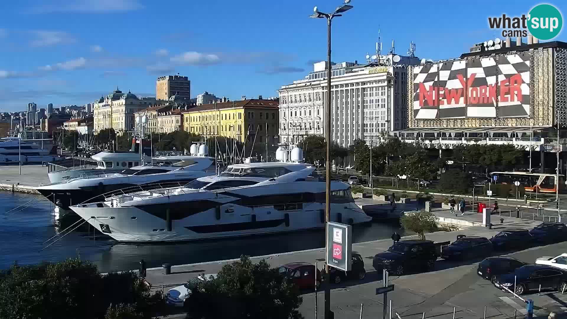 The Riva and Marina in Rijeka  – Live Webcam Croatia