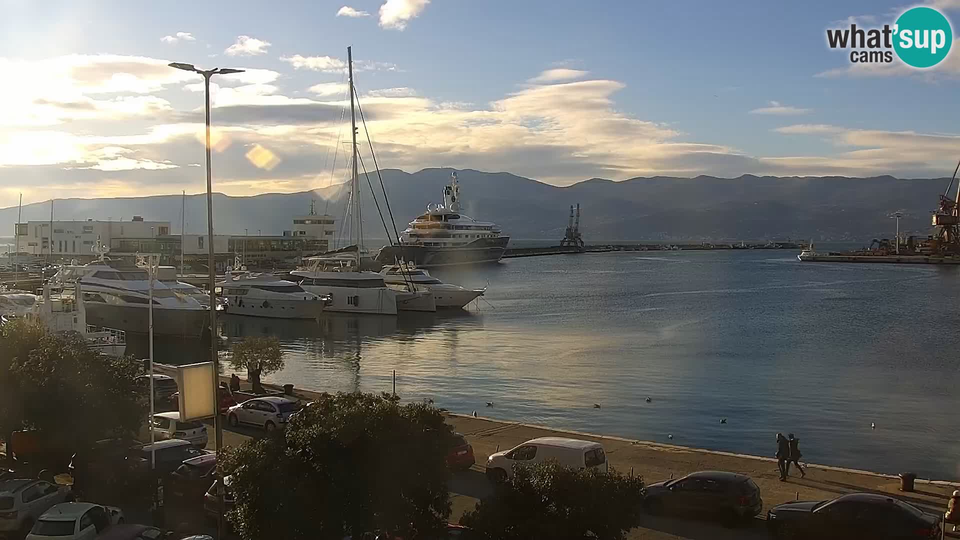 The Riva and Marina in Rijeka  – Live Webcam Croatia