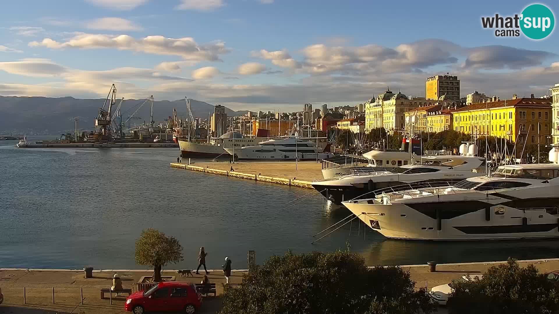 The Riva and Marina in Rijeka  – Live Webcam Croatia