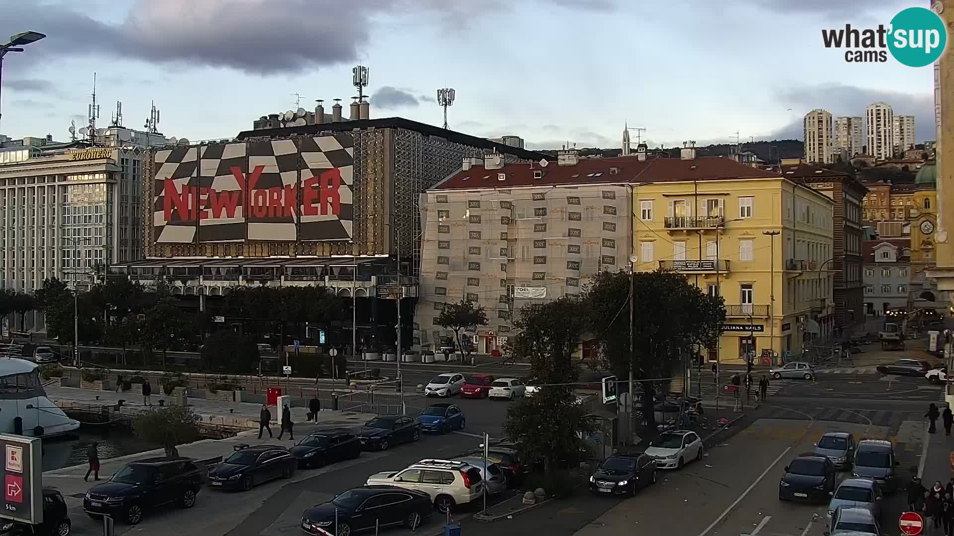 The Riva and Marina in Rijeka  – Live Webcam Croatia