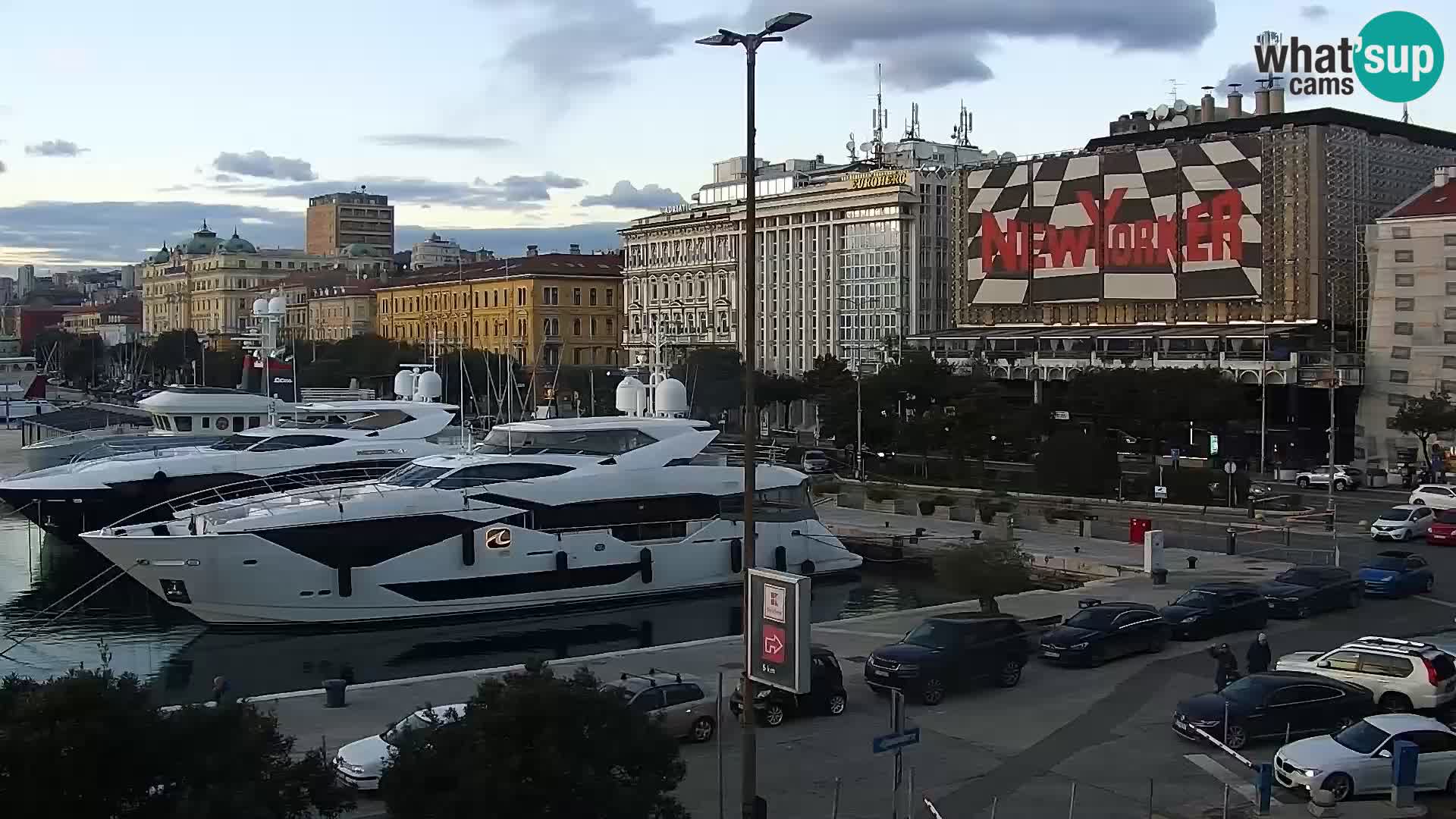 The Riva and Marina in Rijeka  – Live Webcam Croatia