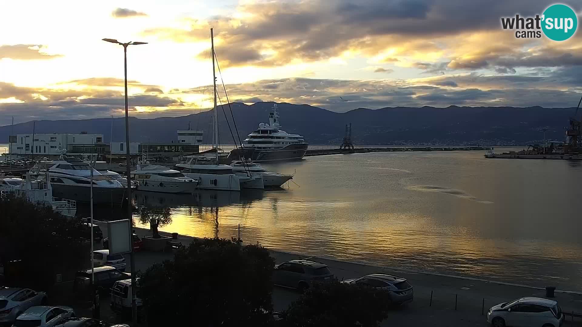 La Riva et Marina à Rijeka – Live Webcam Croatie