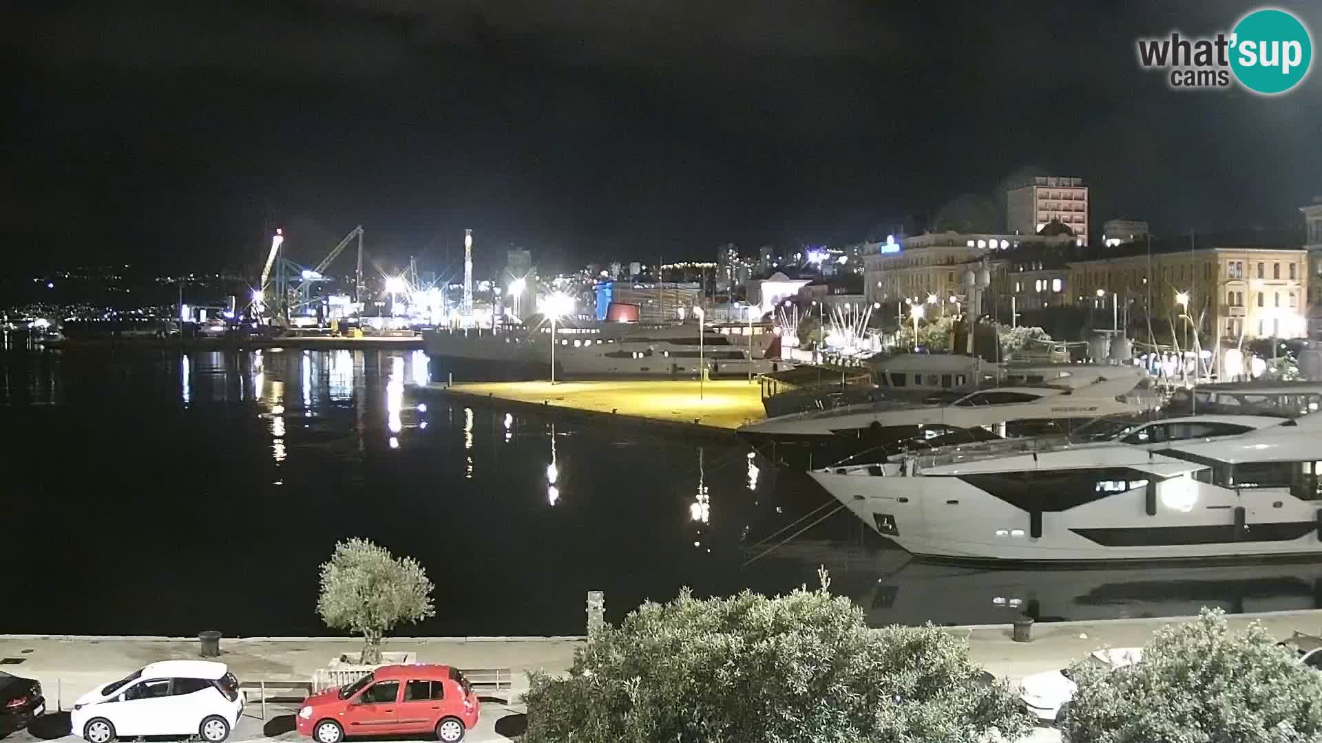 The Riva and Marina in Rijeka  – Live Webcam Croatia