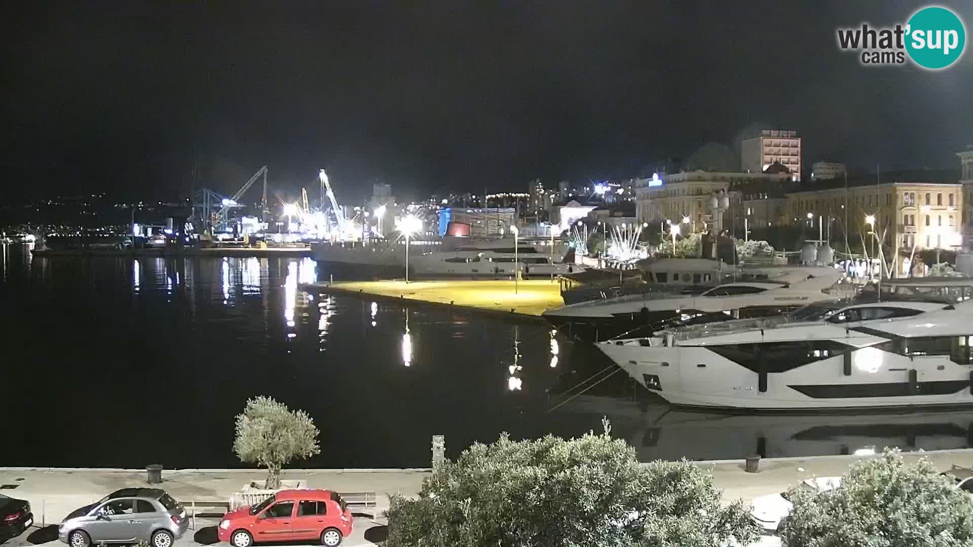 The Riva and Marina in Rijeka  – Live Webcam Croatia