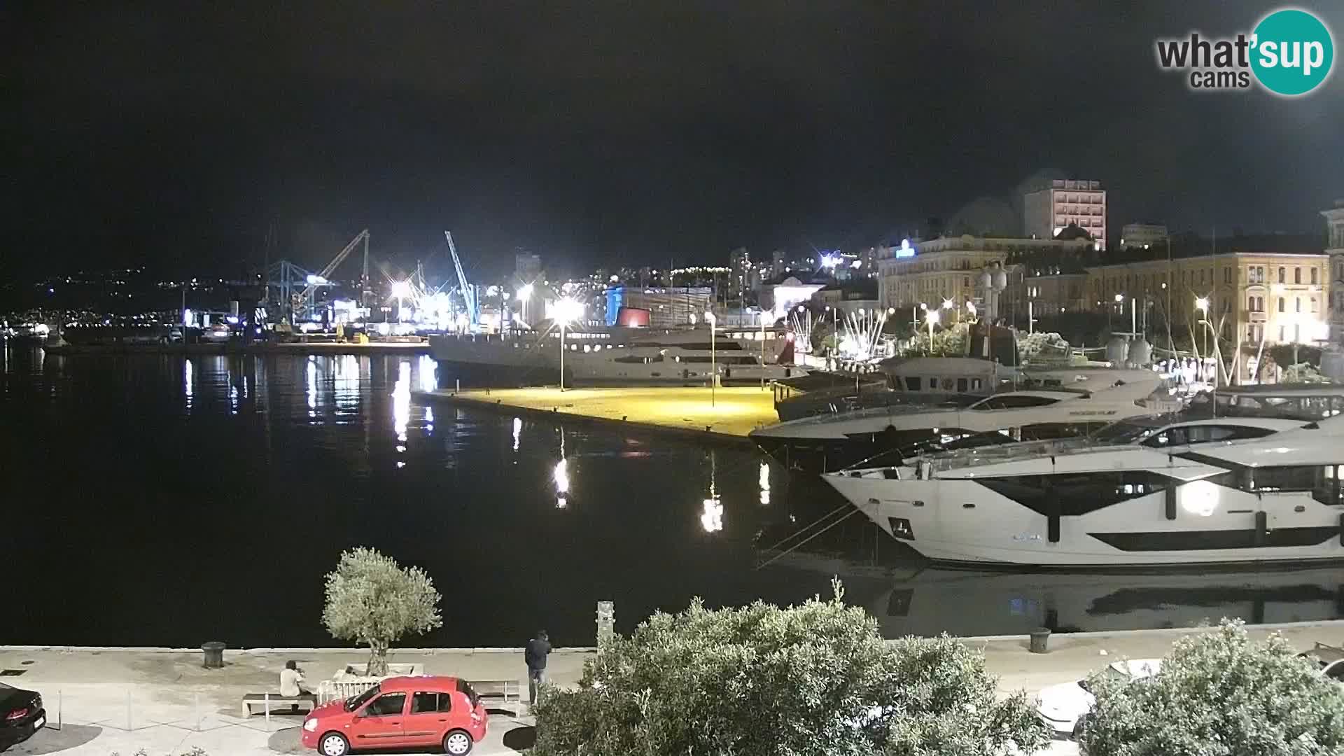 The Riva and Marina in Rijeka  – Live Webcam Croatia