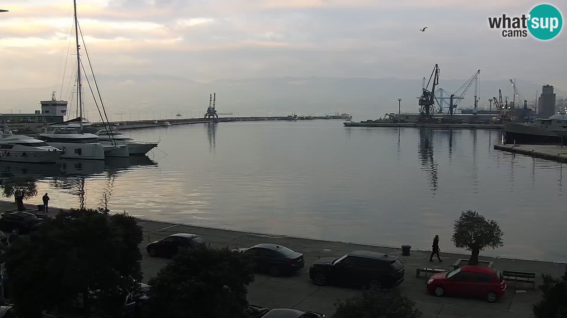 La Riva y Marina en Rijeka – Webcam en vivo Croacia