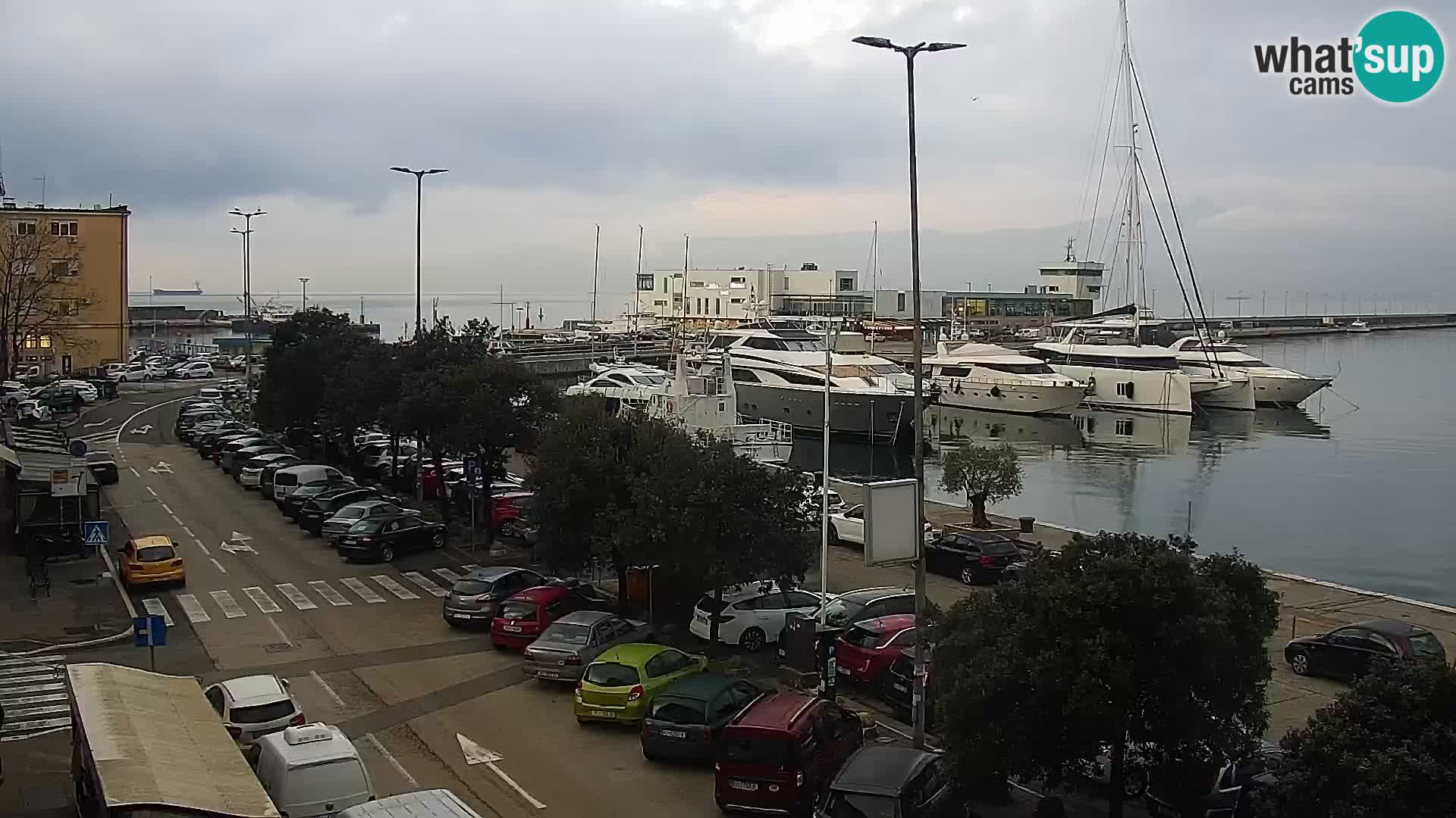 The Riva and Marina in Rijeka  – Live Webcam Croatia