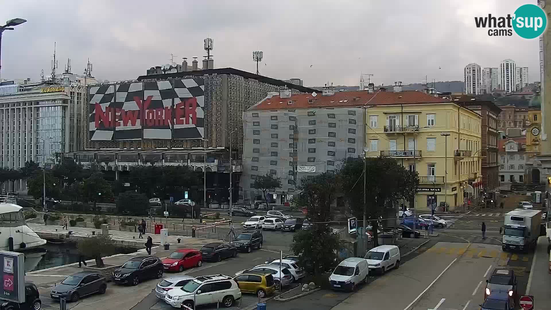 La Riva y Marina en Rijeka – Webcam en vivo Croacia