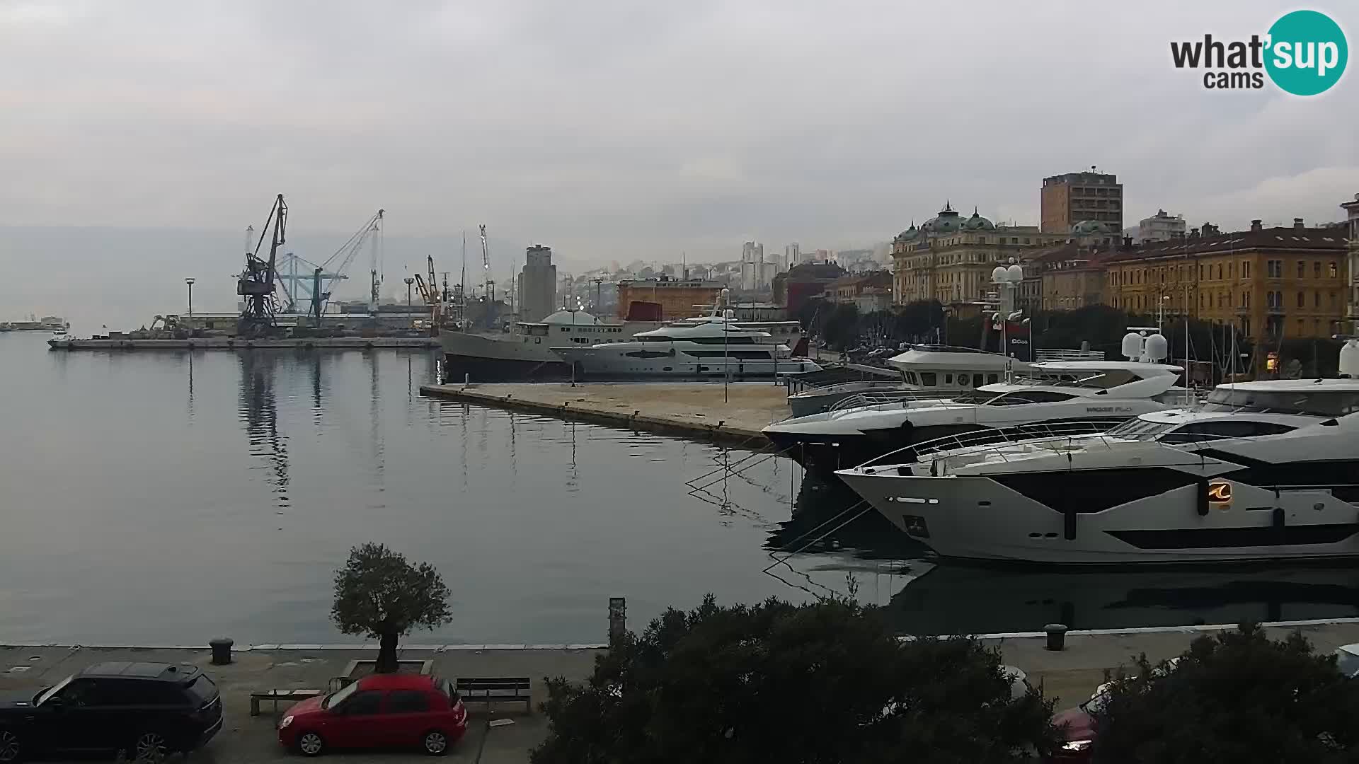 The Riva and Marina in Rijeka  – Live Webcam Croatia