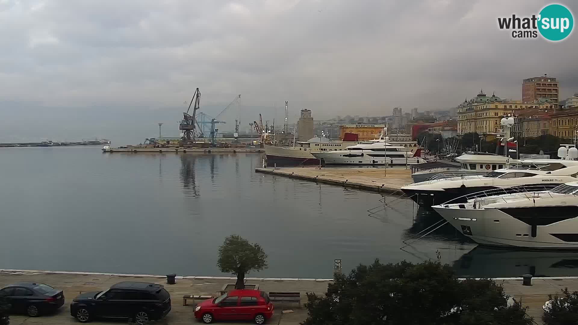 Die Riva und Marina in Rijeka – Live Webcam Kroatien